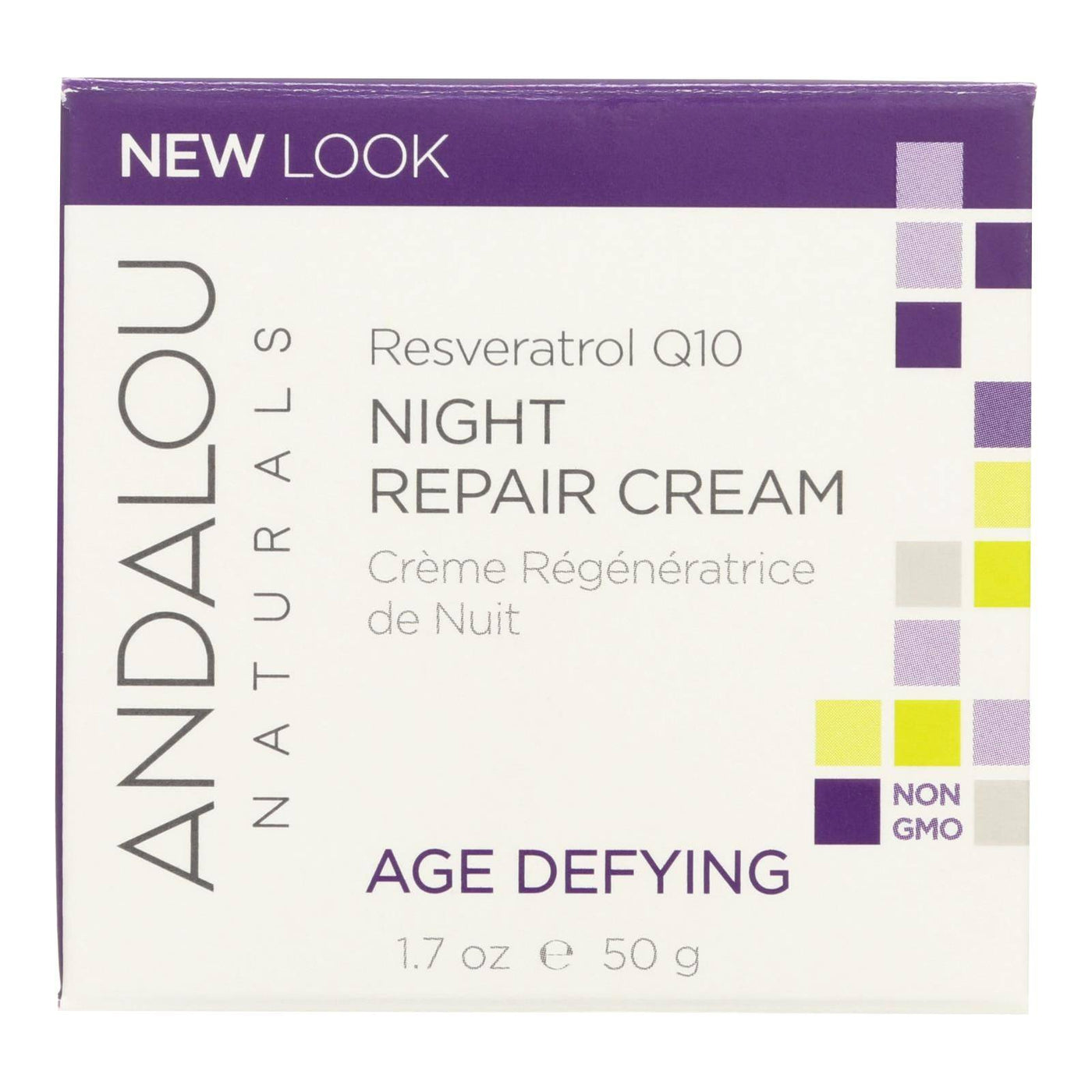 Buy Andalou Naturals Resveratrol Q10 Night Repair Cream - 1.7 Fl Oz  at OnlyNaturals.us