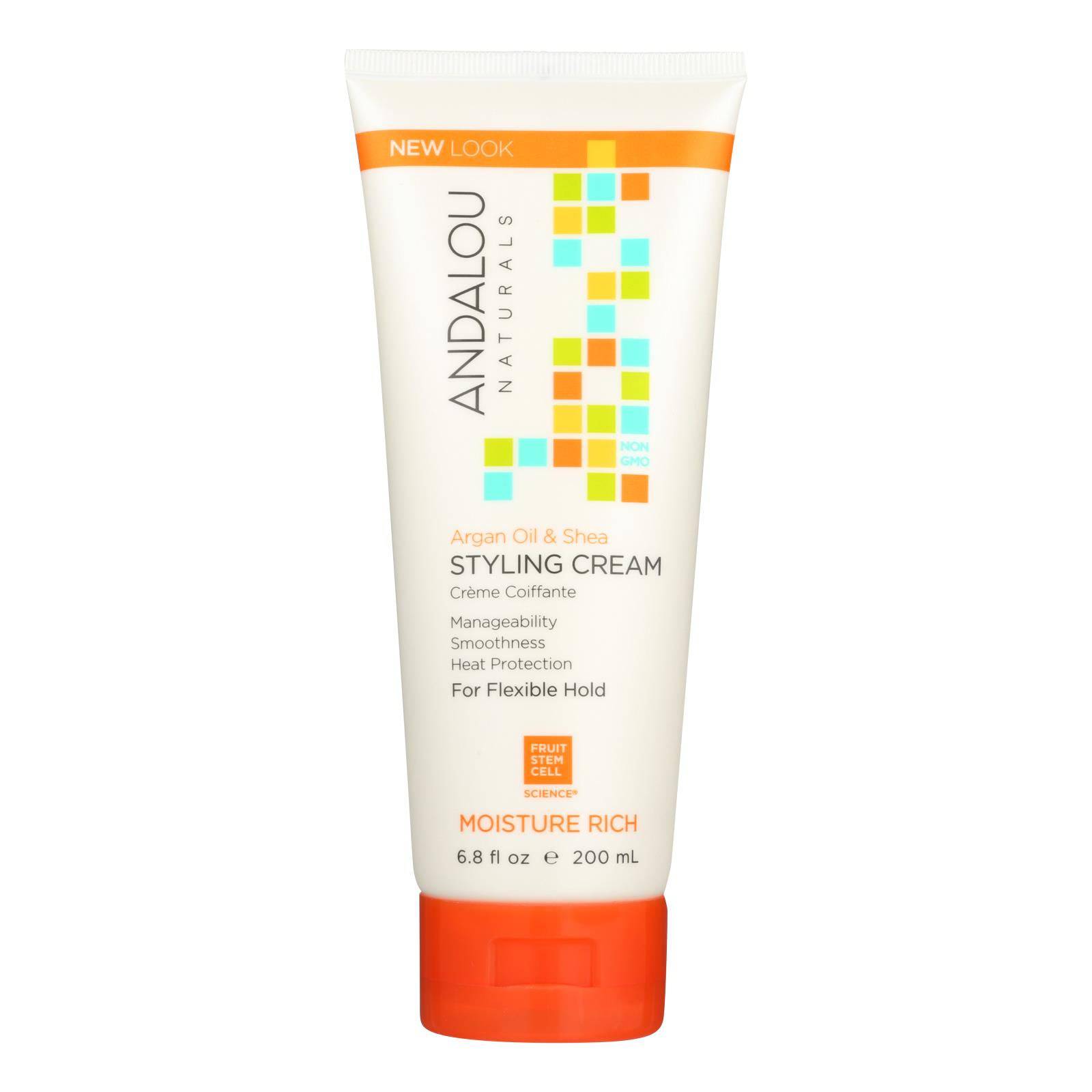 Buy Andalou Naturals Argan Oil And Shea Styling Cream - 6.8 Fl Oz  at OnlyNaturals.us