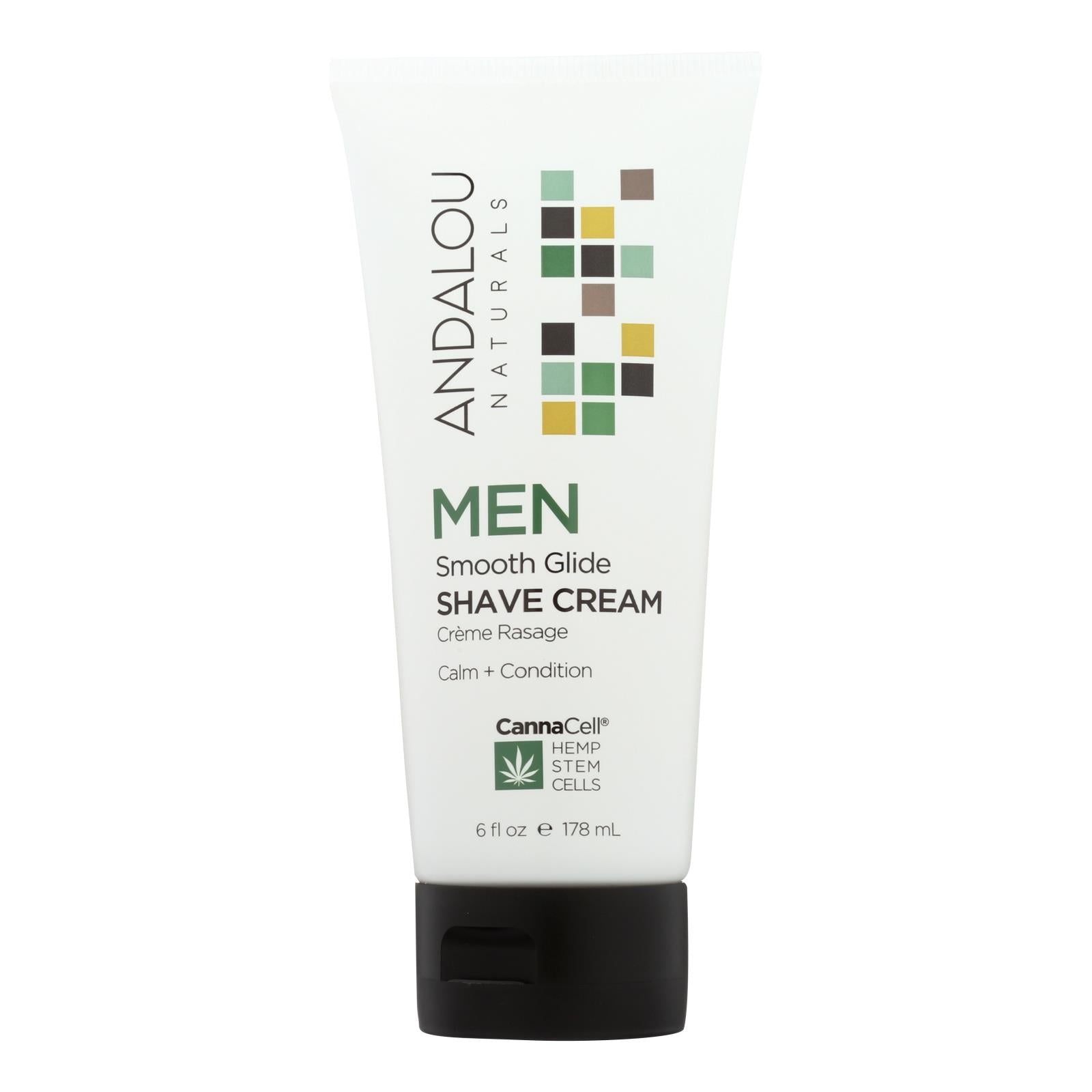 Andalou Naturals - Men Smooth Glide Shave Cream - 6 Fl Oz. | OnlyNaturals.us