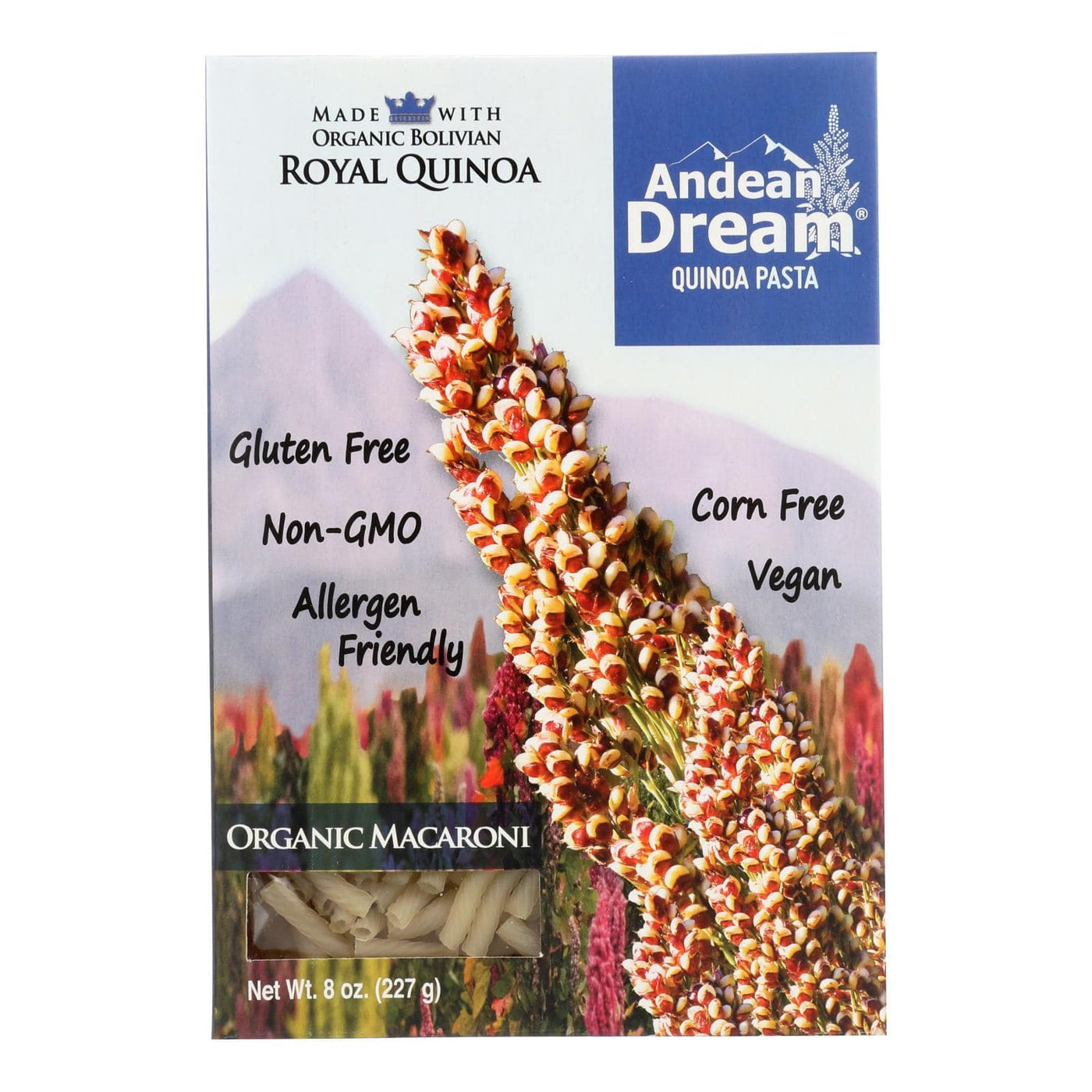 Andean Dream Gluten Free Organic Macaroni Quinoa Pasta - Case Of 12 - 8 Oz. | OnlyNaturals.us