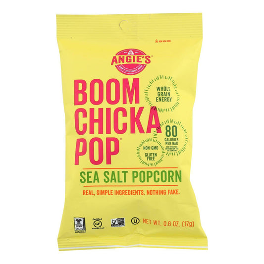 Angie's Kettle Corn Boom Chicka Pop Sea Salt Popcorn - Case Of 24 - 0.6 Oz. | OnlyNaturals.us