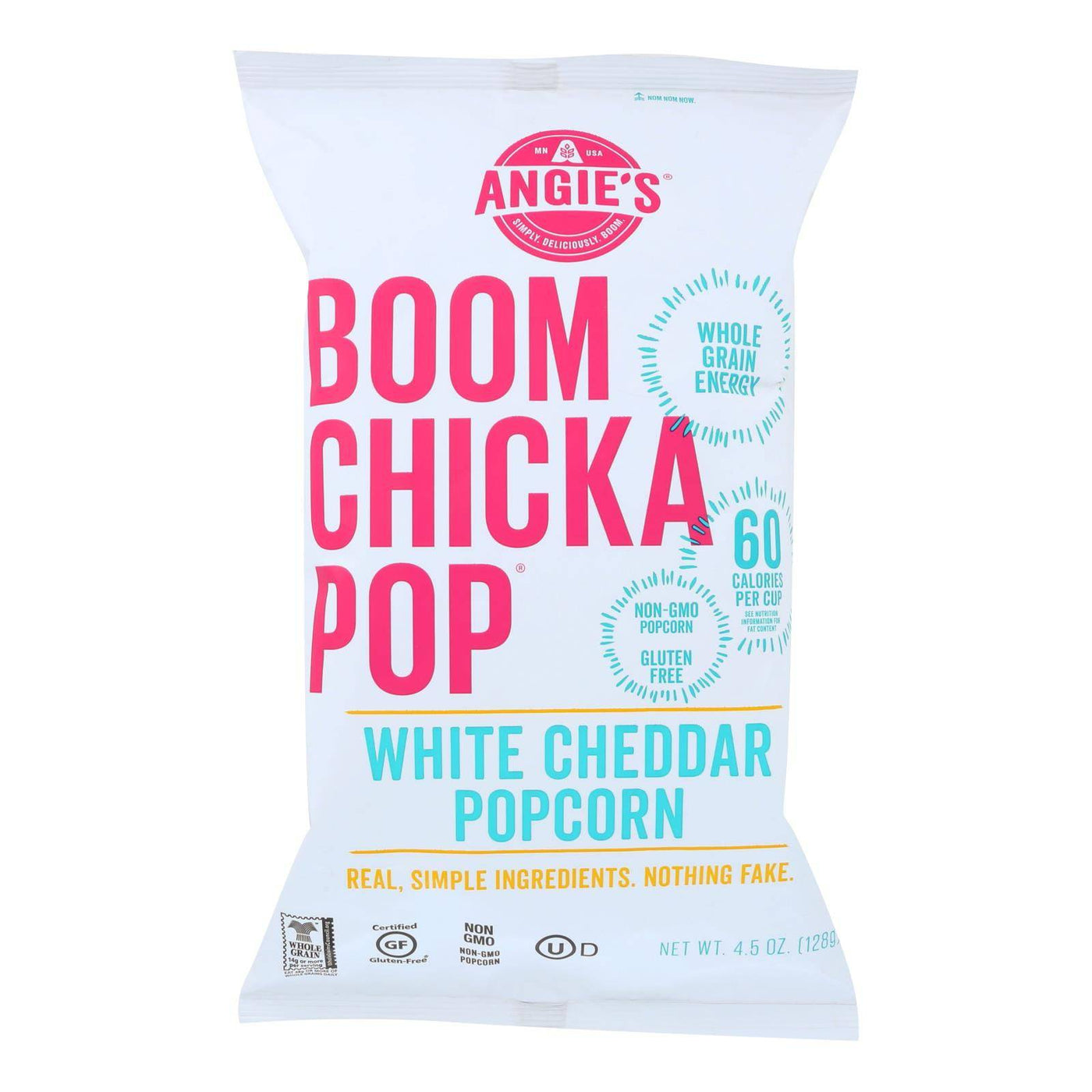 Angie's Kettle Corn Boom Chicka Pop White Cheddar Popcorn - Case Of 12 - 4.5 Oz. | OnlyNaturals.us