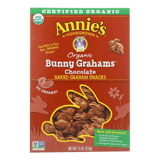 Annie's Homegrown Bunny Grahams Chocolate - Case Of 12 - 7.5 Oz | OnlyNaturals.us