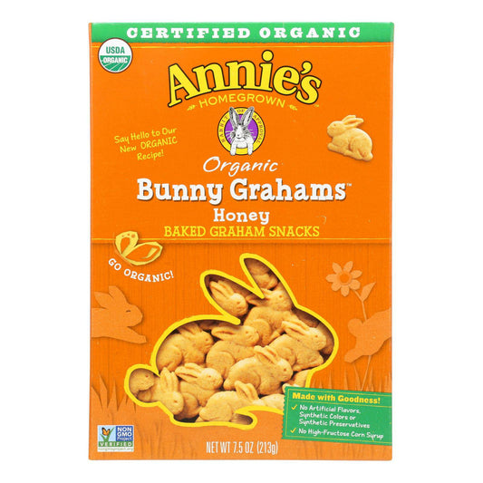 Annie's Homegrown Bunny Grahams Honey - Case Of 12 - 7.5 Oz | OnlyNaturals.us