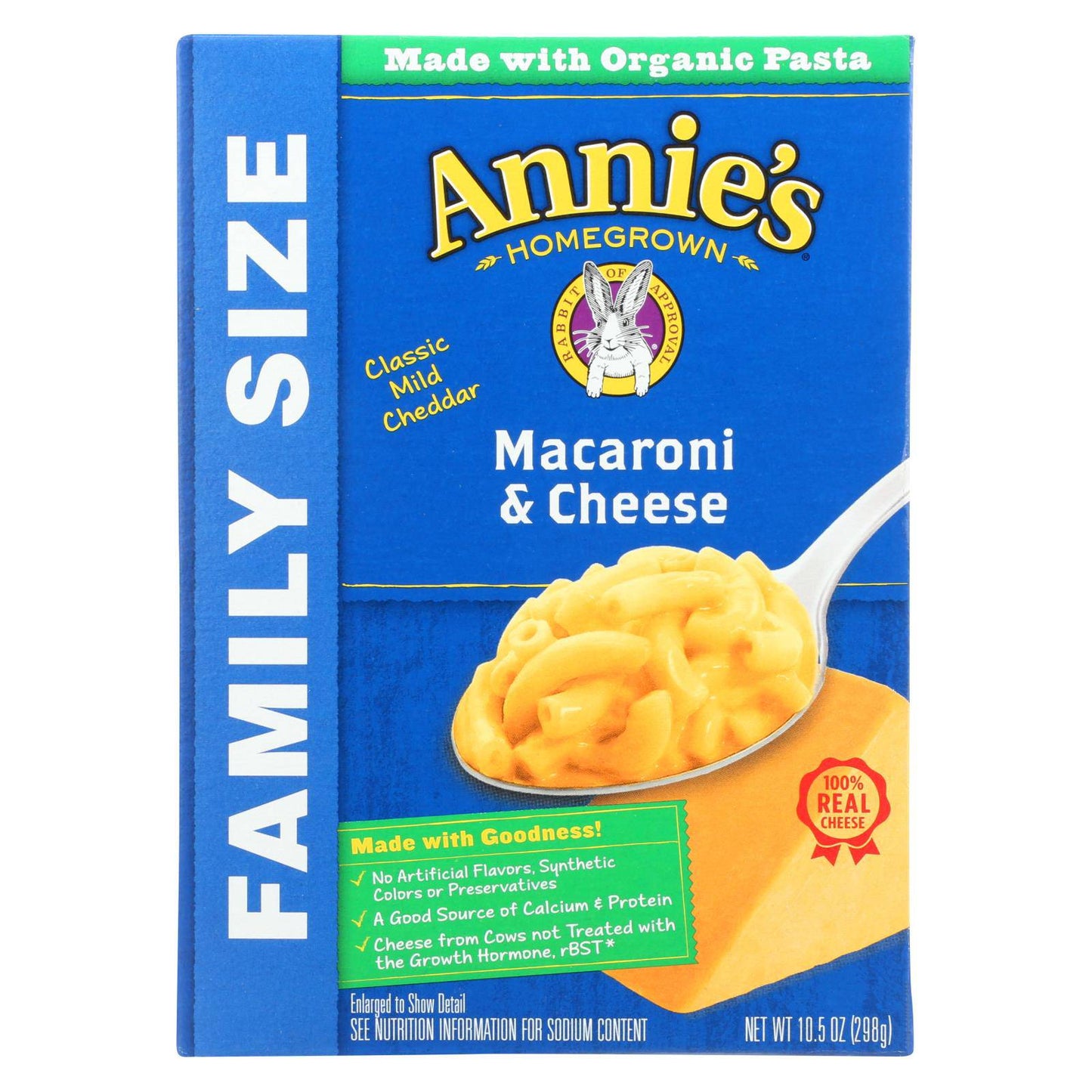 Annie's Homegrown Classic Family Size Macaroni And Cheese - Case Of 6 - 10.5 Oz. | OnlyNaturals.us