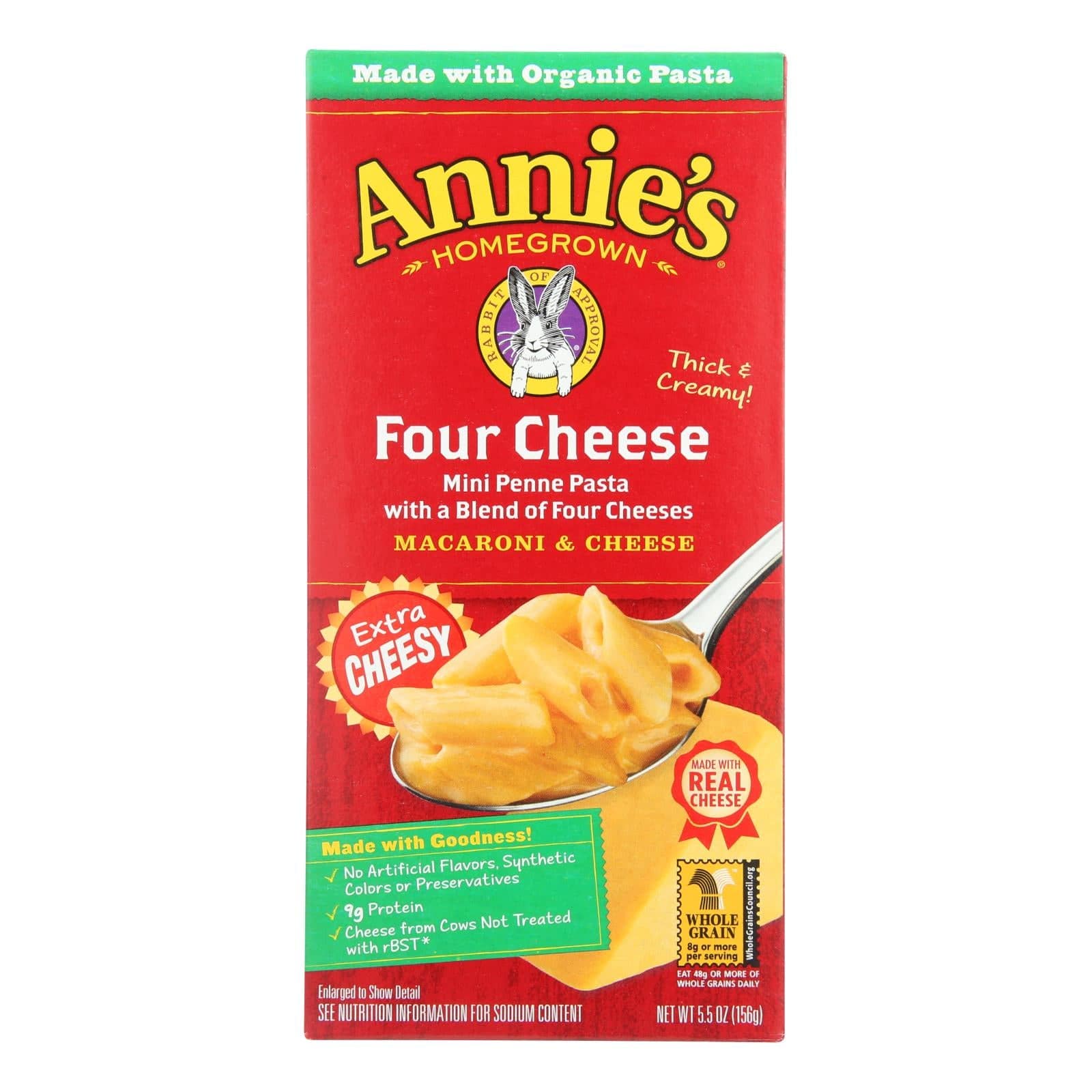 Buy Annie's Homegrown Four Cheese Macaroni And Cheese - Case Of 12 - 5.5 Oz.  at OnlyNaturals.us