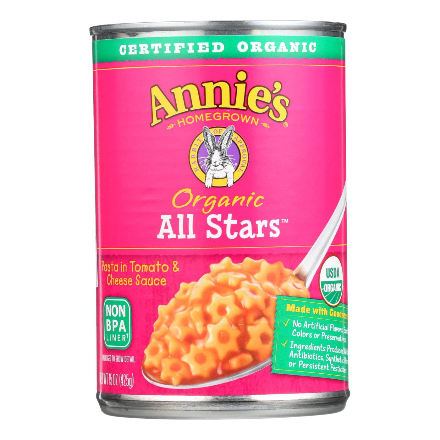 Buy Annie's Homegrown Organic All Stars Pasta In Tomato And Cheese Sauce - Case Of 12 - 15 Oz.  at OnlyNaturals.us