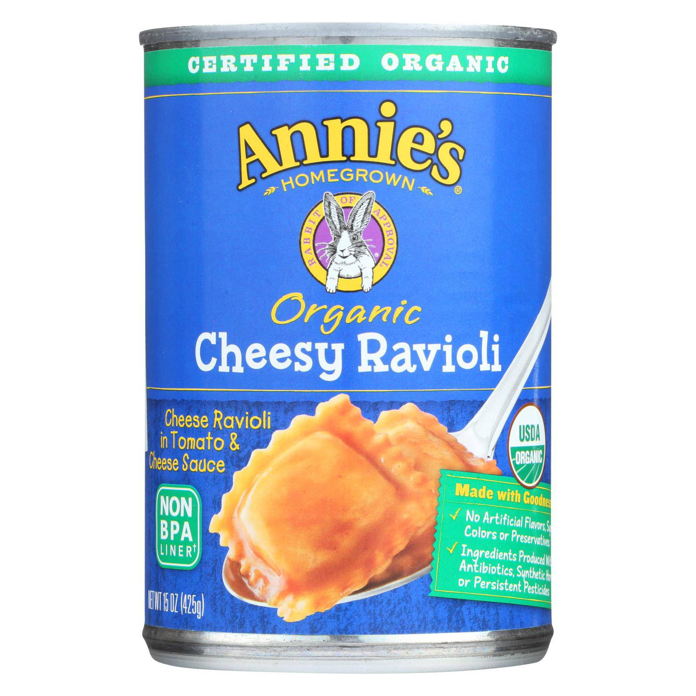 Buy Annie's Homegrown Organic Cheesy Ravioli In Tomato And Cheese Sauce - Case Of 12 - 15 Oz.  at OnlyNaturals.us
