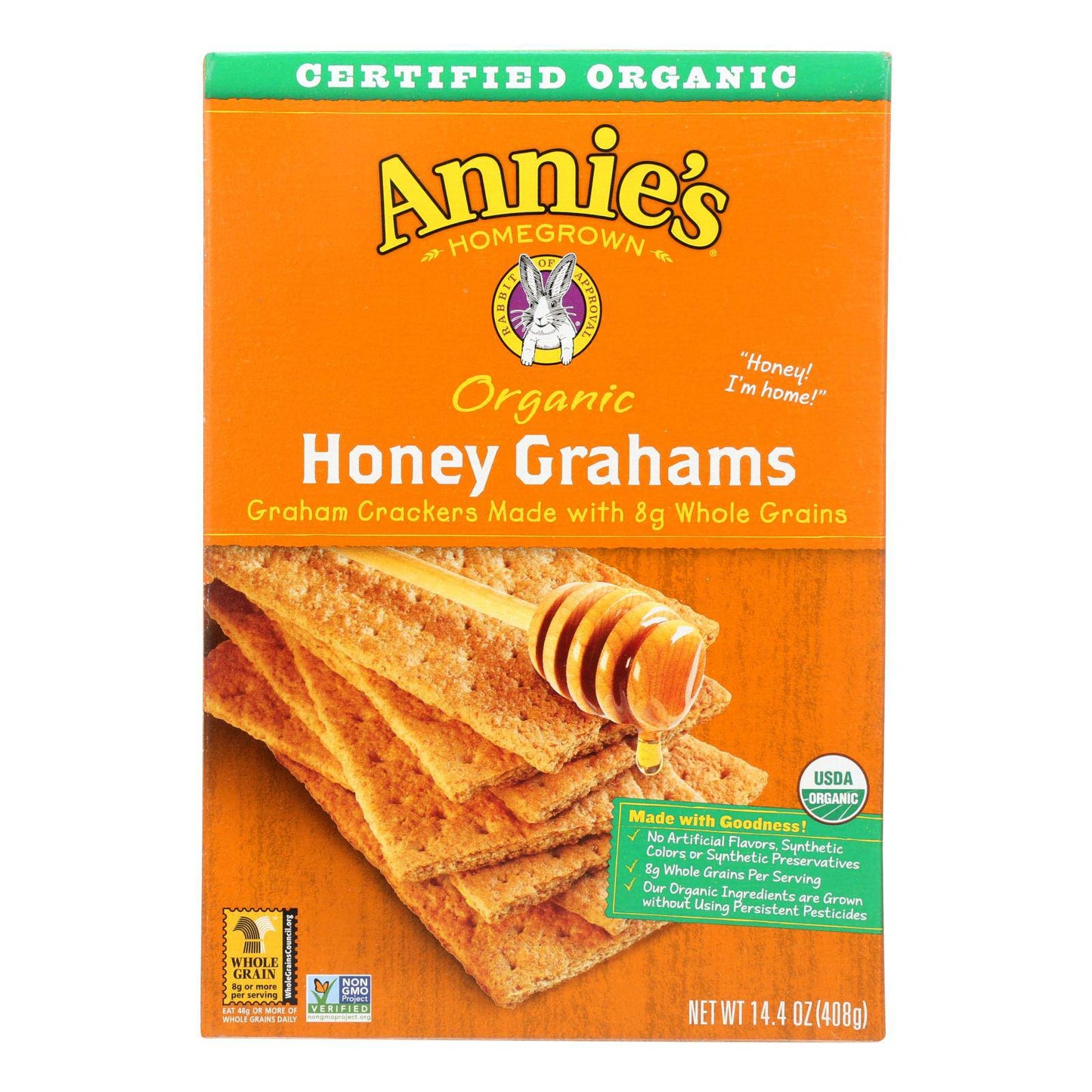 Buy Annie's Homegrown Organic Honey Graham Crackers - Case Of 12 - 14.4 Oz.  at OnlyNaturals.us