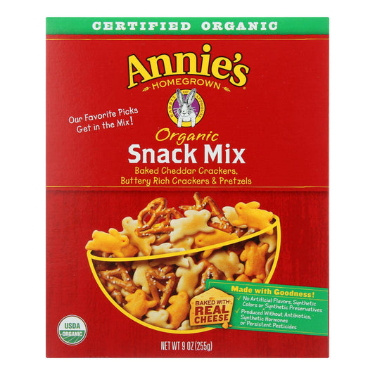 Annie's Homegrown Organic Snack Mix Bunnies - Case Of 12 - 9 Oz. | OnlyNaturals.us