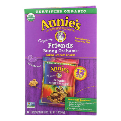 Annie's Homegrown Snack Pack - Organic - Bunny Grahms - Frd - 12 - Case Of 4 - 12-1 Oz | OnlyNaturals.us