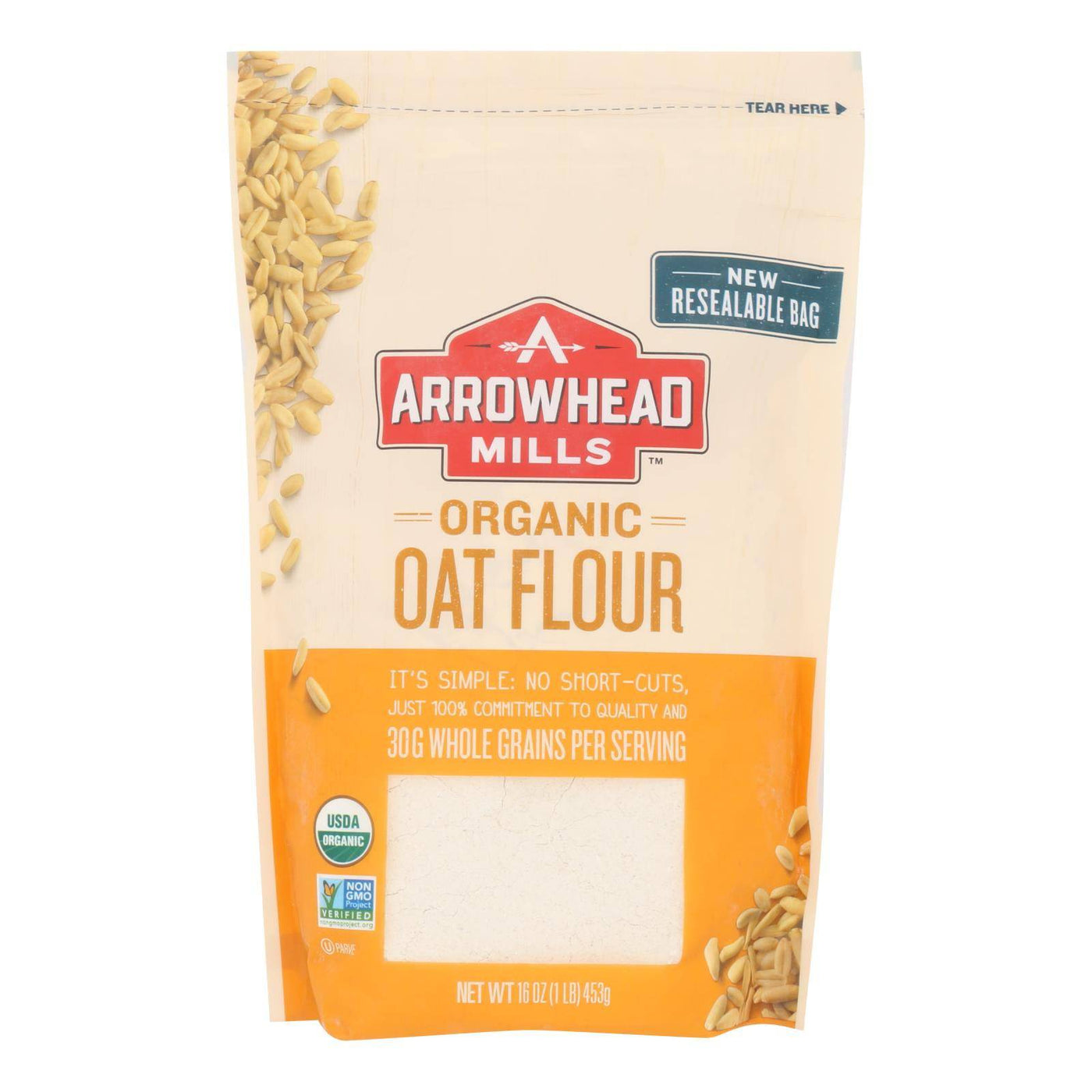 Arrowhead Mills - Organic Oat Flour - Case Of 6 - 16 Oz. | OnlyNaturals.us