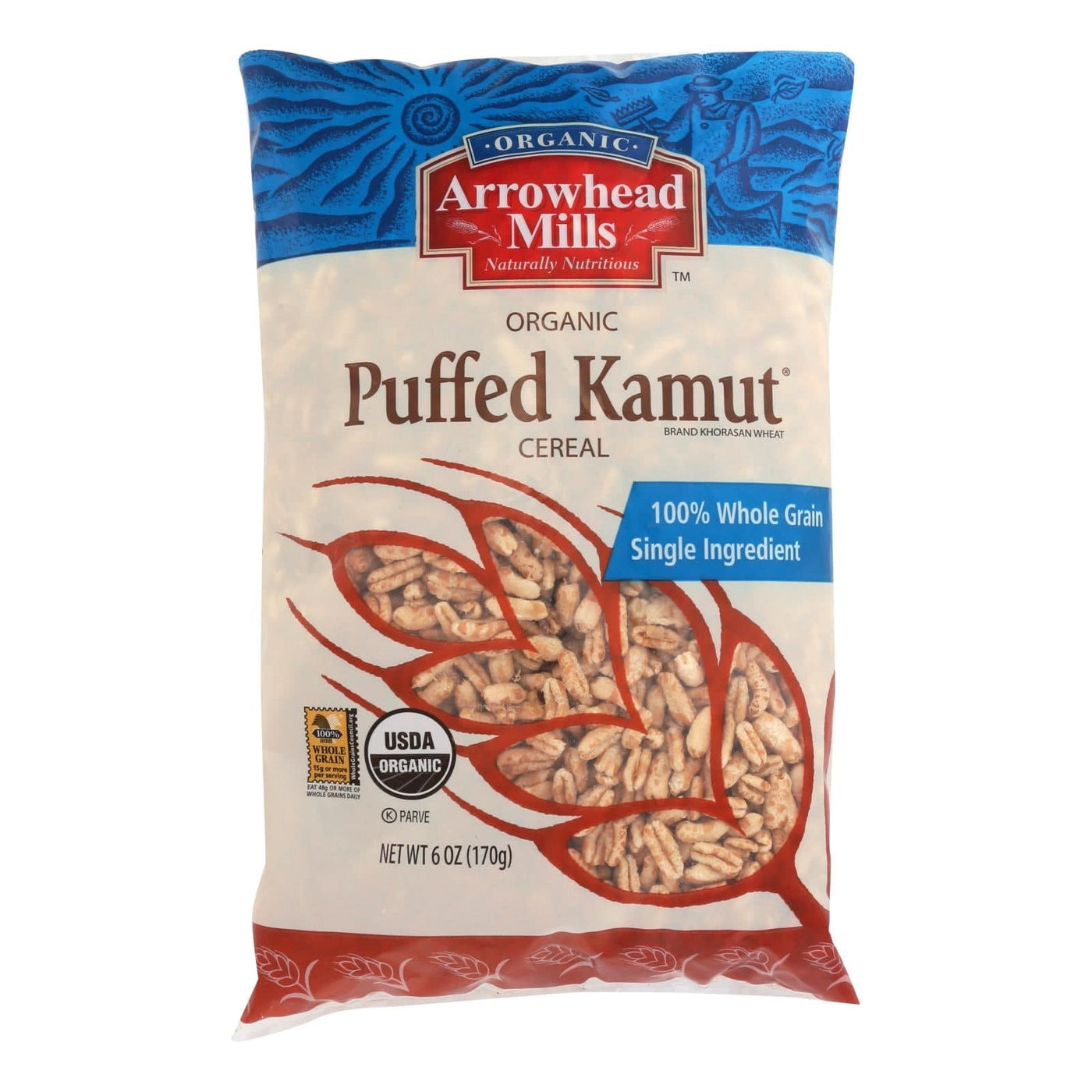 Arrowhead Mills - Organic Puffed Kamut Cereal - Case Of 12 - 6 Oz. | OnlyNaturals.us