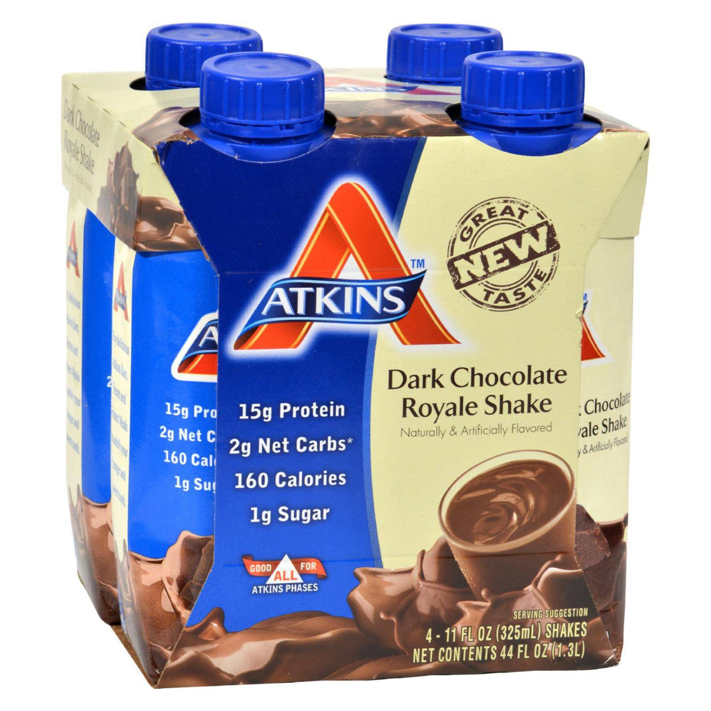 Atkins Advantage Rtd Shake Dark Chocolate Royale - 11 Fl Oz Each - Pack Of 4 | OnlyNaturals.us
