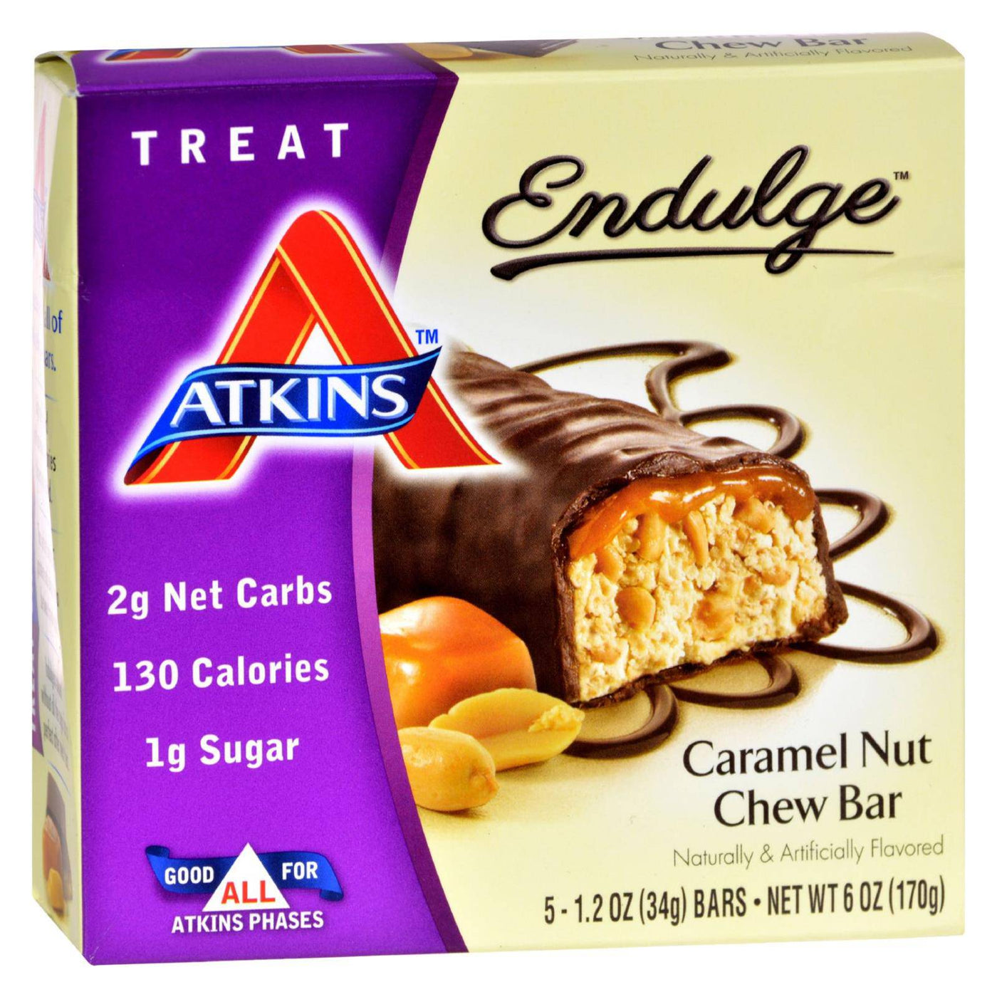 Buy Atkins Endulge Bar Caramel Nut Chew - 5 Bars  at OnlyNaturals.us
