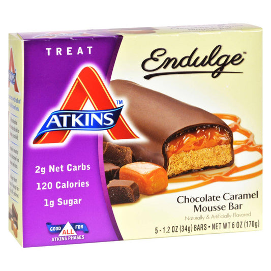 Atkins Endulge Bar Chocolate Caramel Mousse - 5 Bars | OnlyNaturals.us