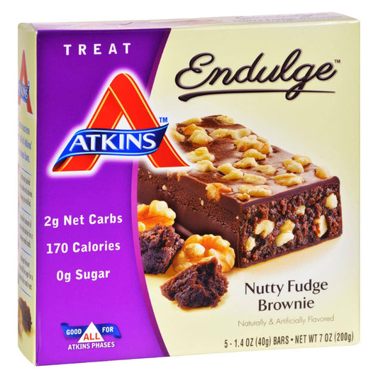 Atkins Endulge Bar Nutty Fudge Brownie - 5 Bars | OnlyNaturals.us