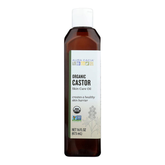 Aura Cacia - Skin Care Oil - Organic Castor Oil - 16 Fl Oz | OnlyNaturals.us