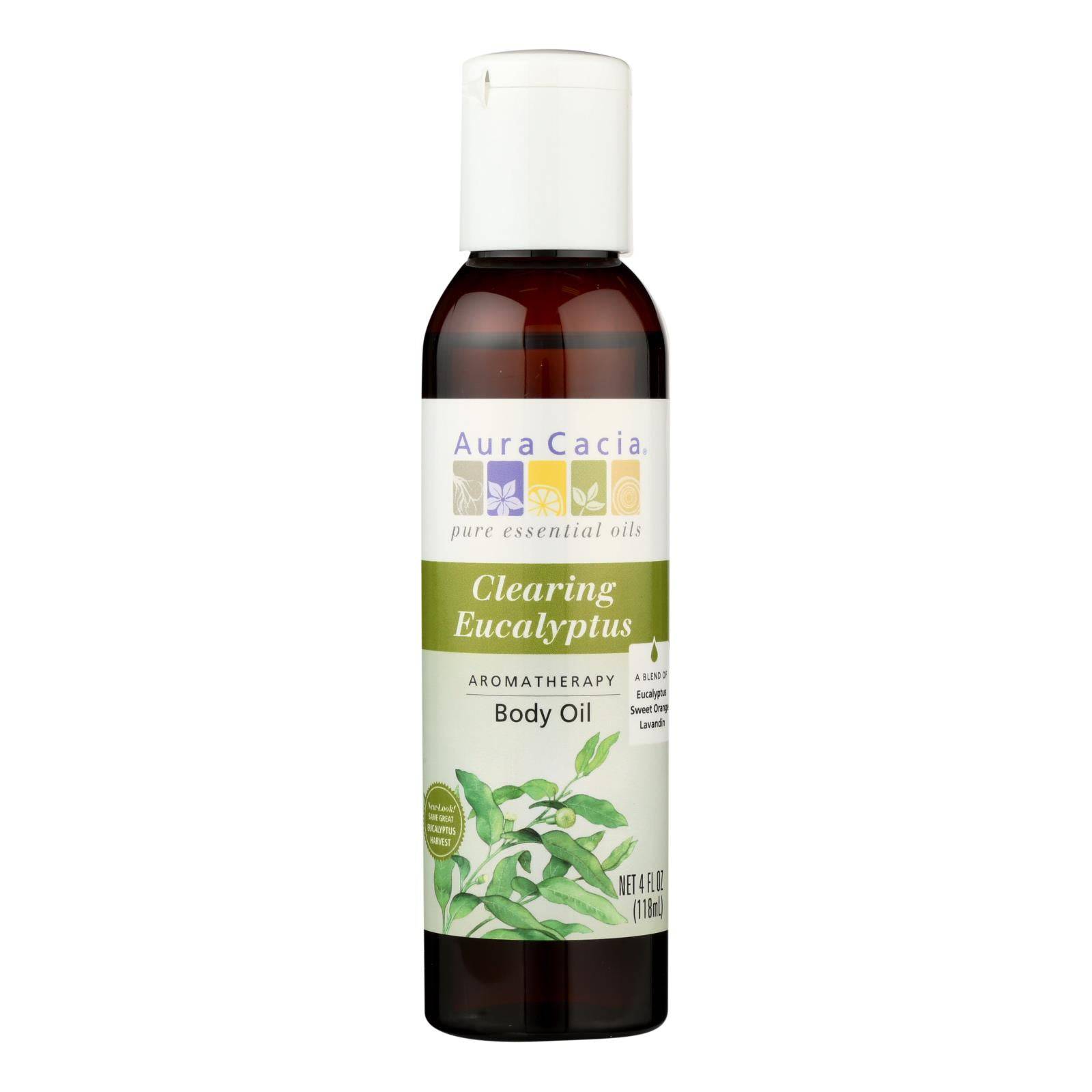 Aura Cacia - Aromatherapy Bath Body And Massage Oil Eucalyptus Harvest - 4 Fl Oz | OnlyNaturals.us