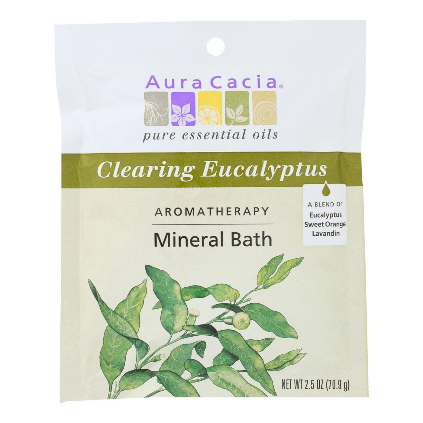 Aura Cacia - Aromatherapy Mineral Bath Eucalyptus Harvest - 2.5 Oz - Case Of 6 | OnlyNaturals.us