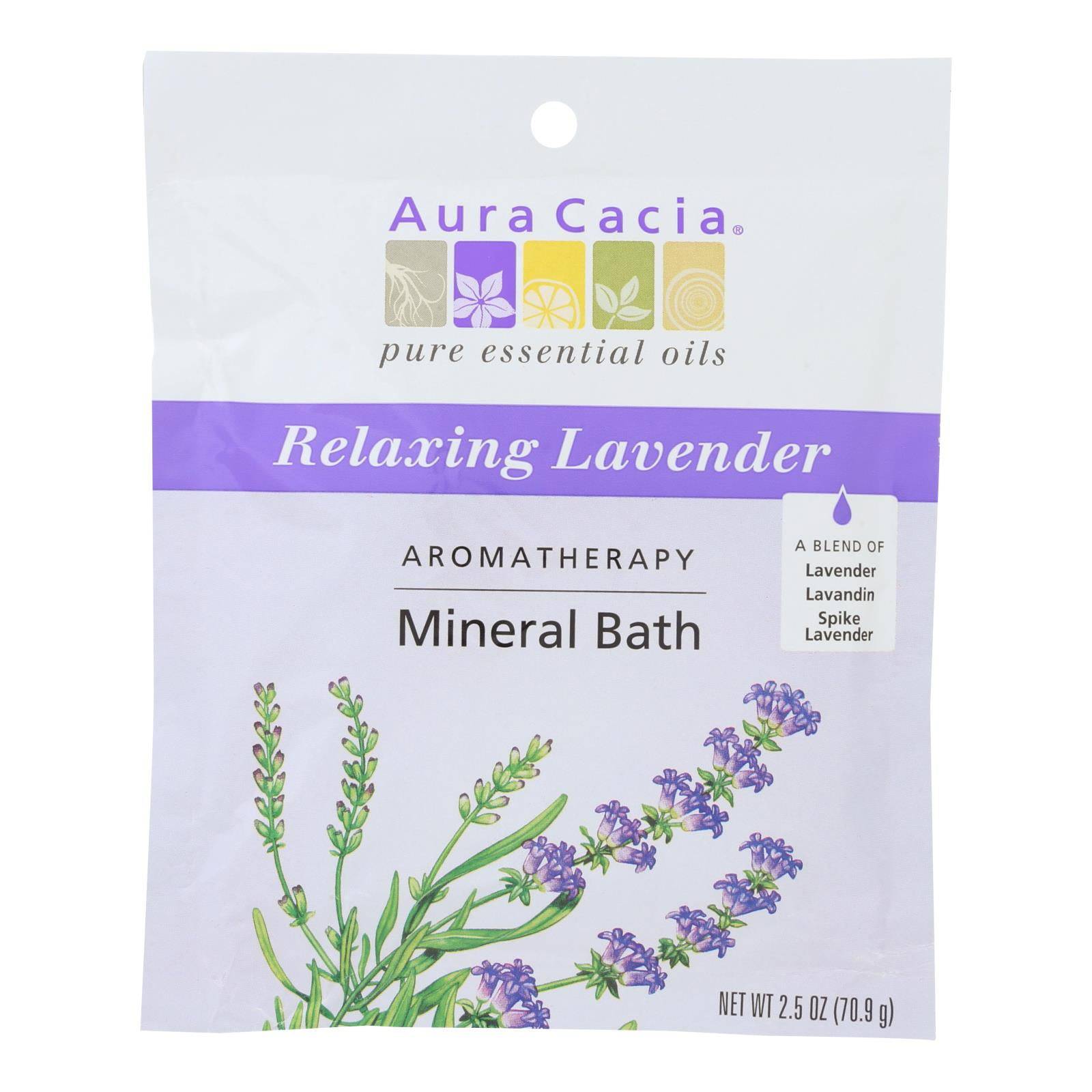Aura Cacia - Aromatherapy Mineral Bath Lavender Harvest - 2.5 Oz - Case Of 6 | OnlyNaturals.us