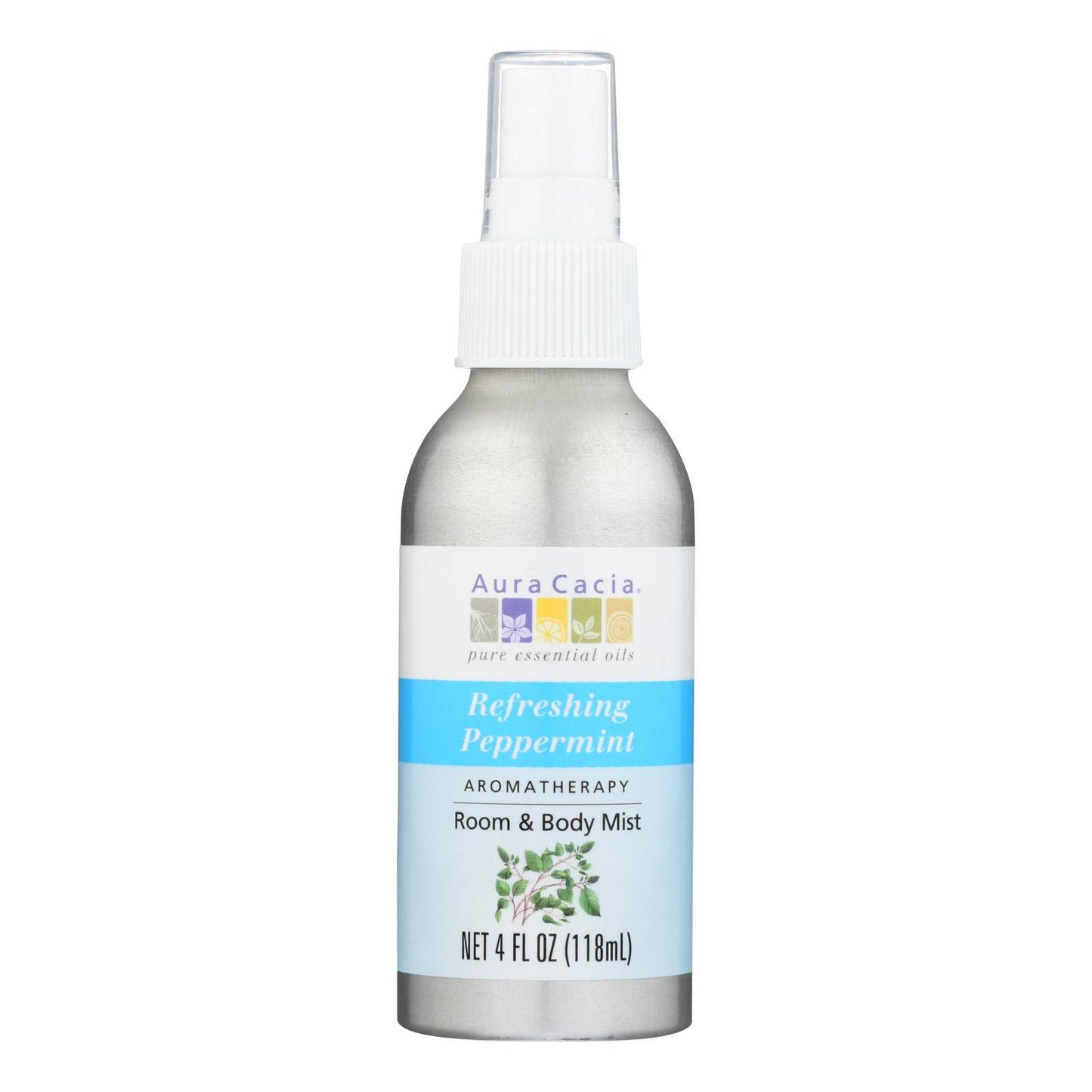 Aura Cacia - Aromatherapy Mist Peppermint Harvest - 4 Fl Oz | OnlyNaturals.us