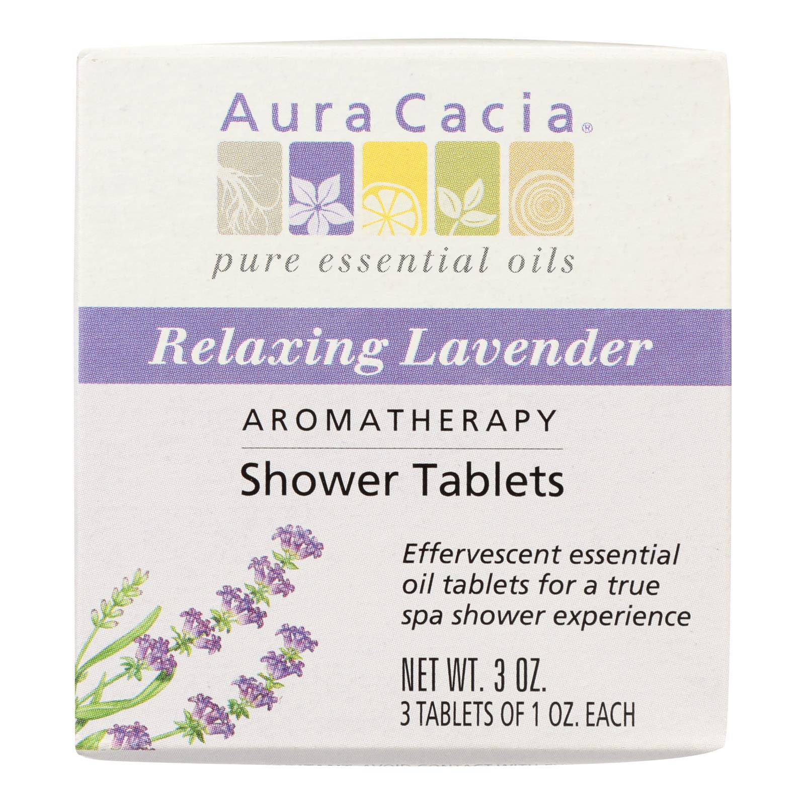 Buy Aura Cacia - Aromatherapy Shower Tablets Relaxing Lavender - 3 Tablets  at OnlyNaturals.us