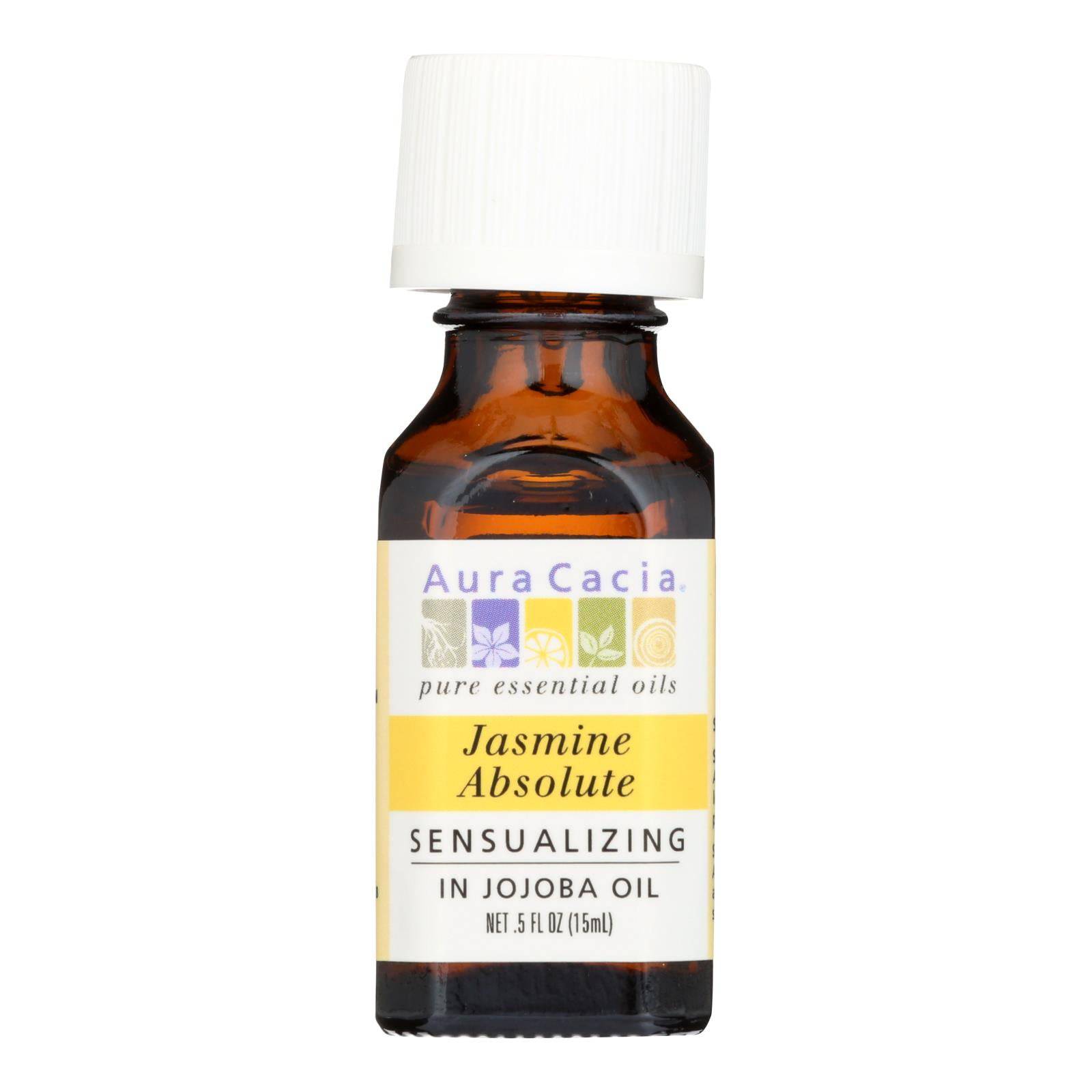 Aura Cacia - Jasmine Absolute In Jojoba Oil - 0.5 Fl Oz | OnlyNaturals.us