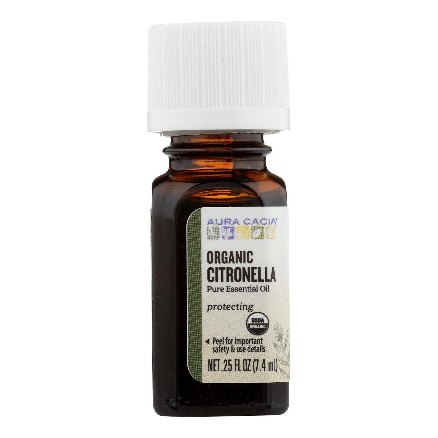 Aura Cacia - Organic Essential Oil - Citronella - .25 Oz | OnlyNaturals.us
