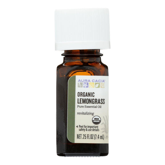 Buy Aura Cacia - Organic Essential Oil - Lemongrass - .25 Oz  at OnlyNaturals.us