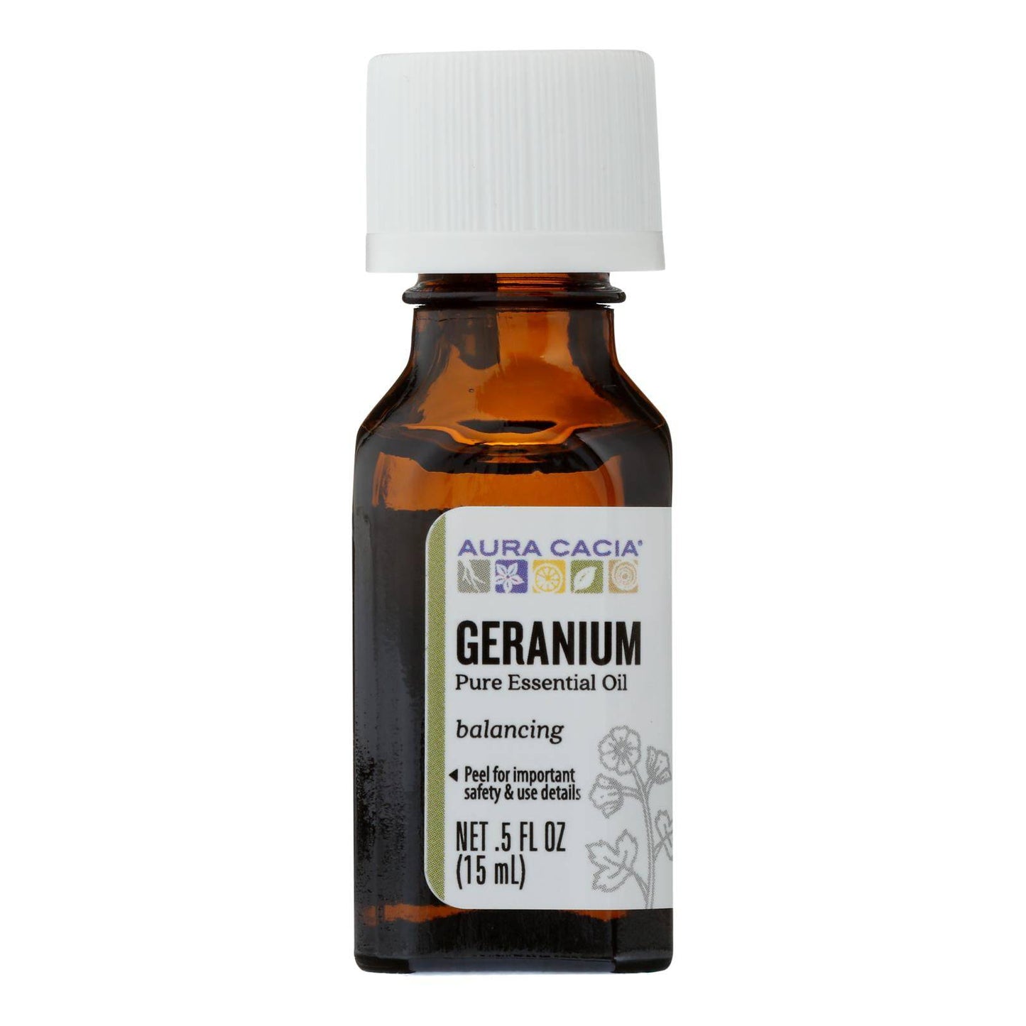 Aura Cacia - Pure Essential Oil Geranium - 0.5 Fl Oz | OnlyNaturals.us