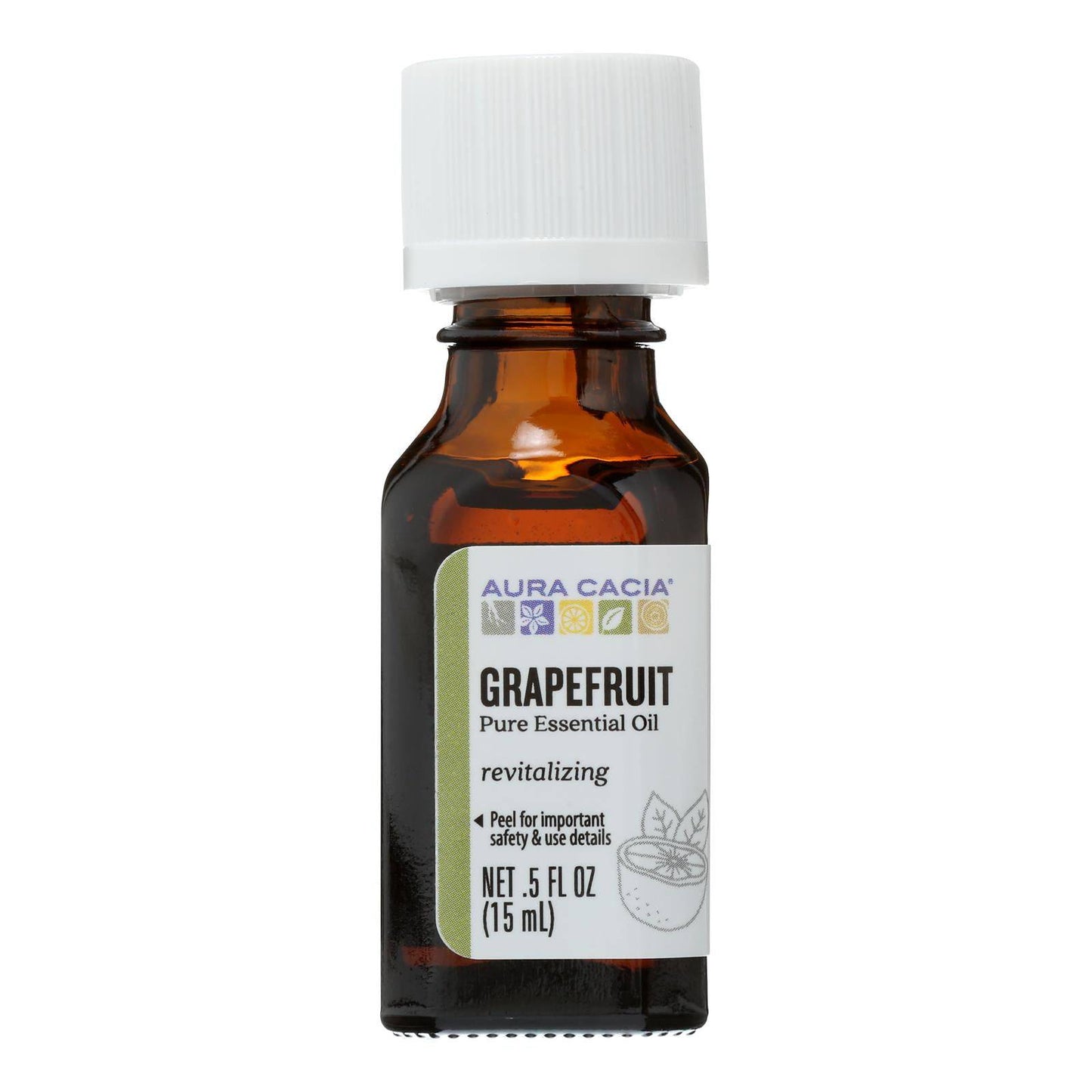 Aura Cacia - Pure Essential Oil Grapefruit - 0.5 Fl Oz | OnlyNaturals.us