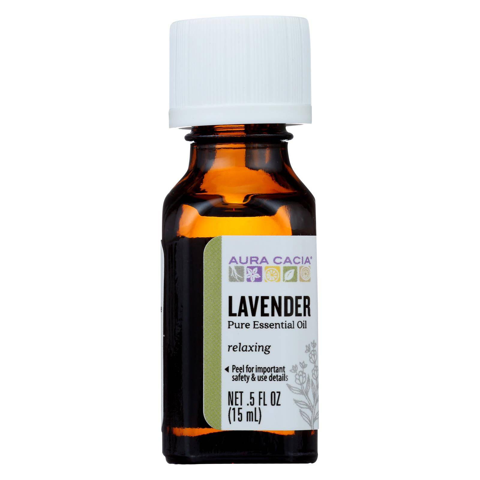 Aura Cacia - Pure Essential Oil Lavender - 0.5 Fl Oz | OnlyNaturals.us