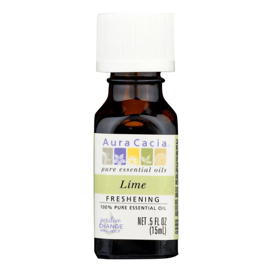 Aura Cacia - Pure Essential Oil Lime - 0.5 Fl Oz | OnlyNaturals.us