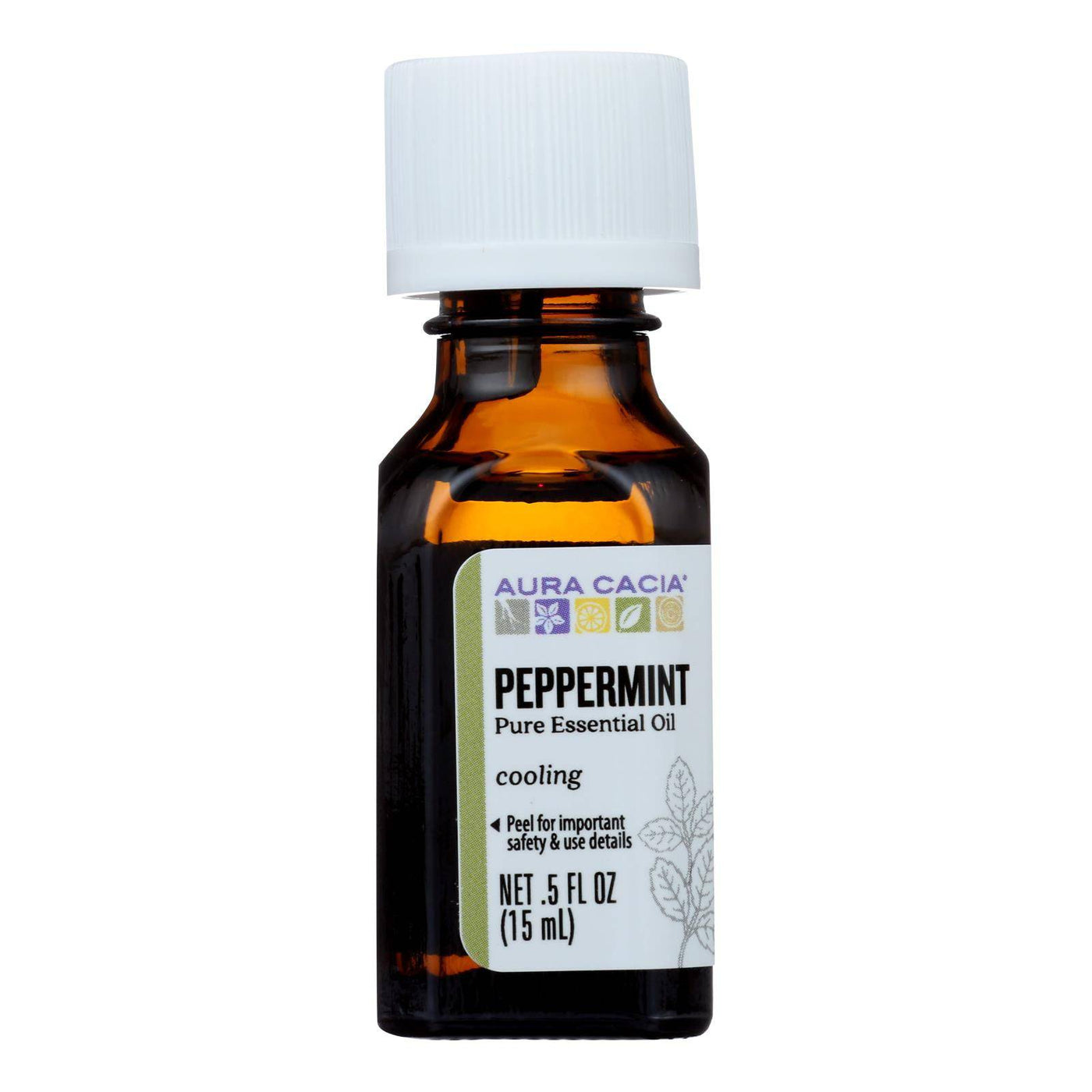 Aura Cacia - Pure Essential Oil Peppermint - 0.5 Fl Oz | OnlyNaturals.us