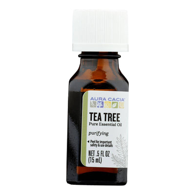 Aura Cacia - Pure Essential Oil Tea Tree - 0.5 Fl Oz | OnlyNaturals.us