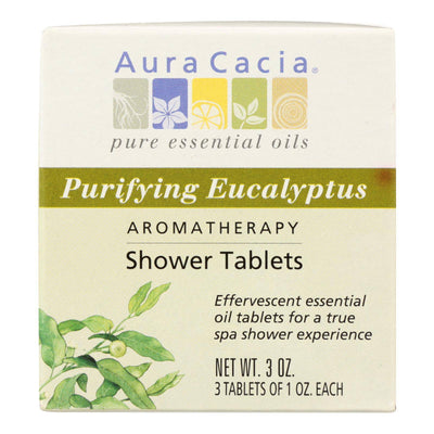 Buy Aura Cacia - Purifying Aromatherapy Shower Tablets Eucalyptus - 3 Tablets  at OnlyNaturals.us