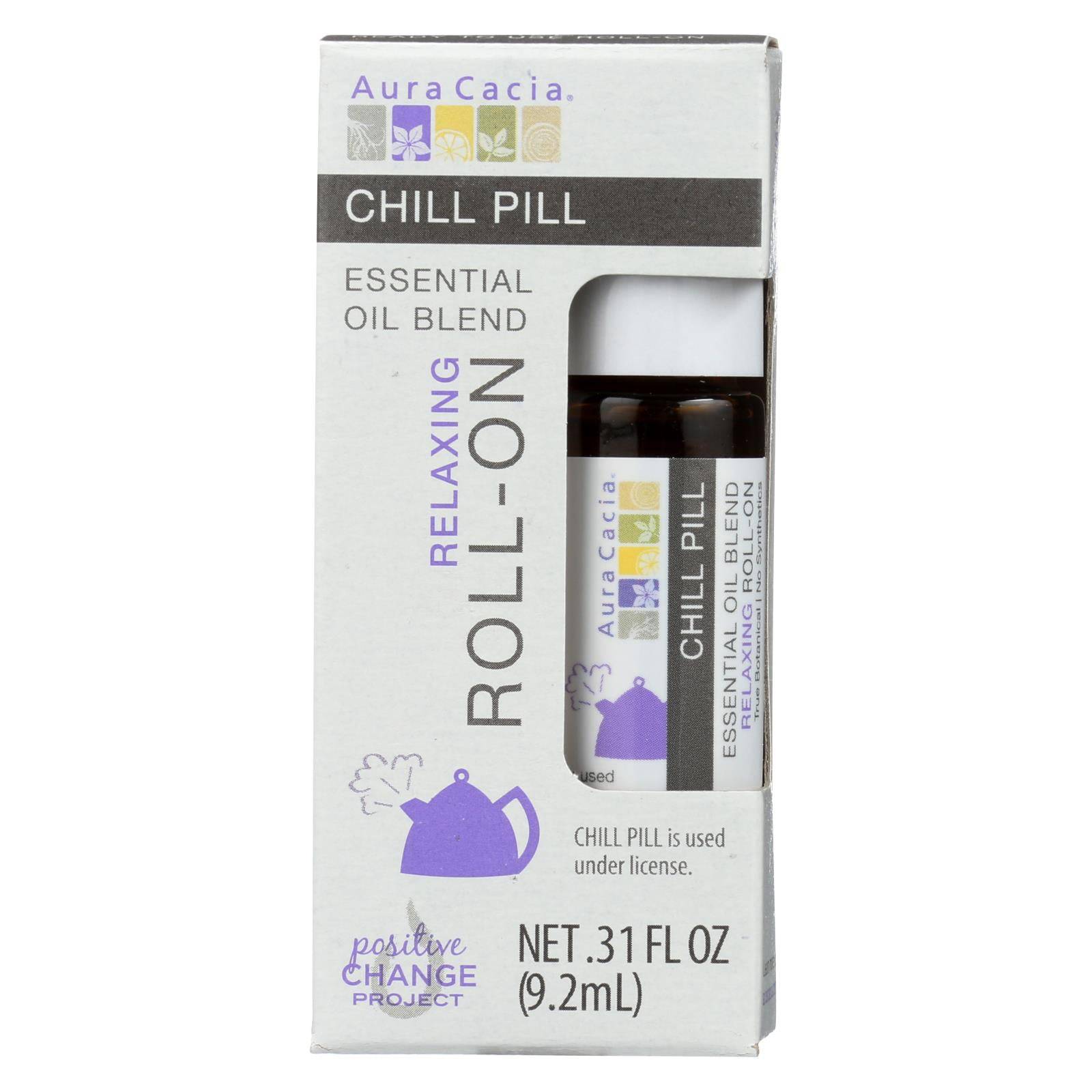 Buy Aura Cacia - Roll On Essential Oil - Chill Pill - Case Of 4 - .31 Fl Oz  at OnlyNaturals.us