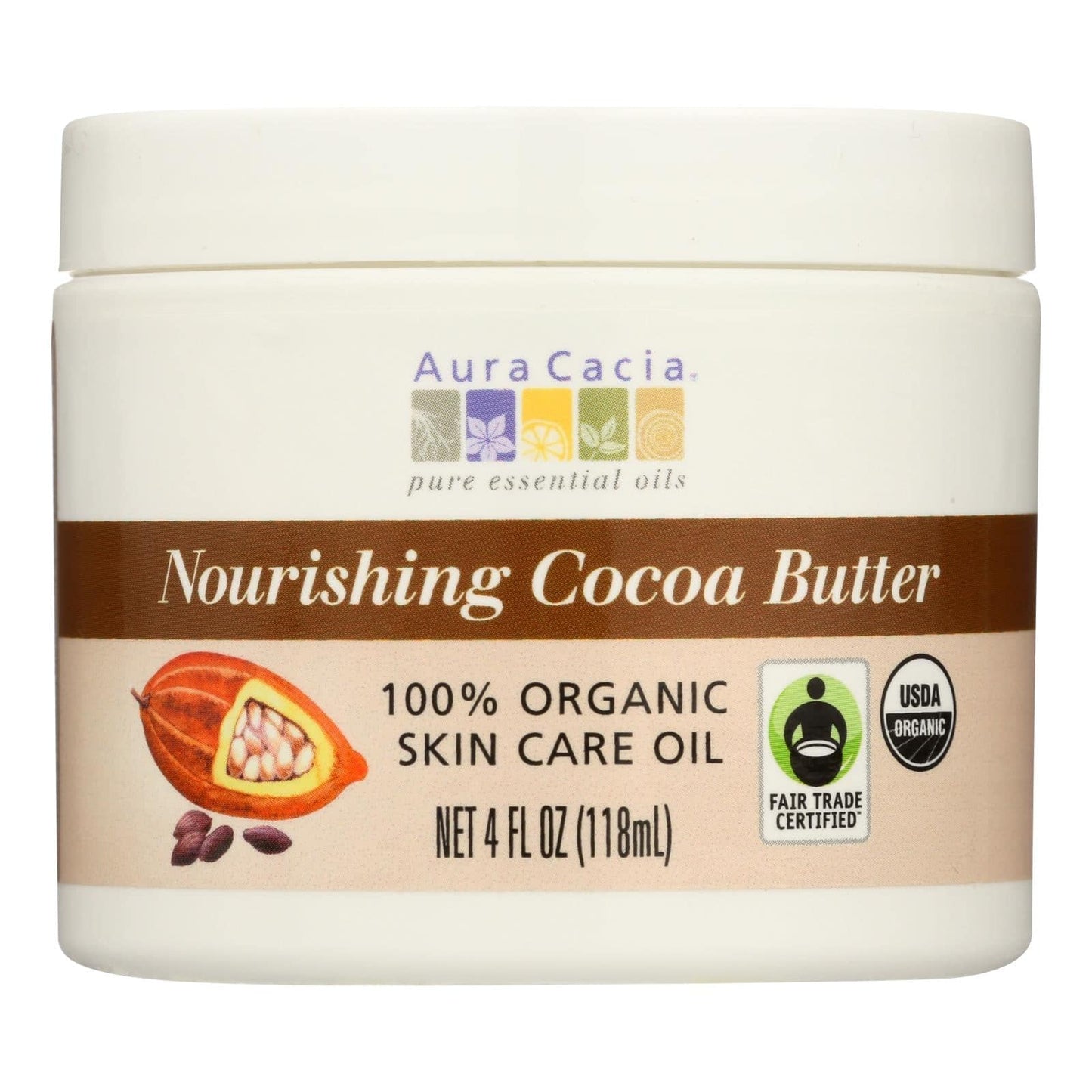 Aura Cacia - Organic Cocoa Butter - 4 Oz | OnlyNaturals.us