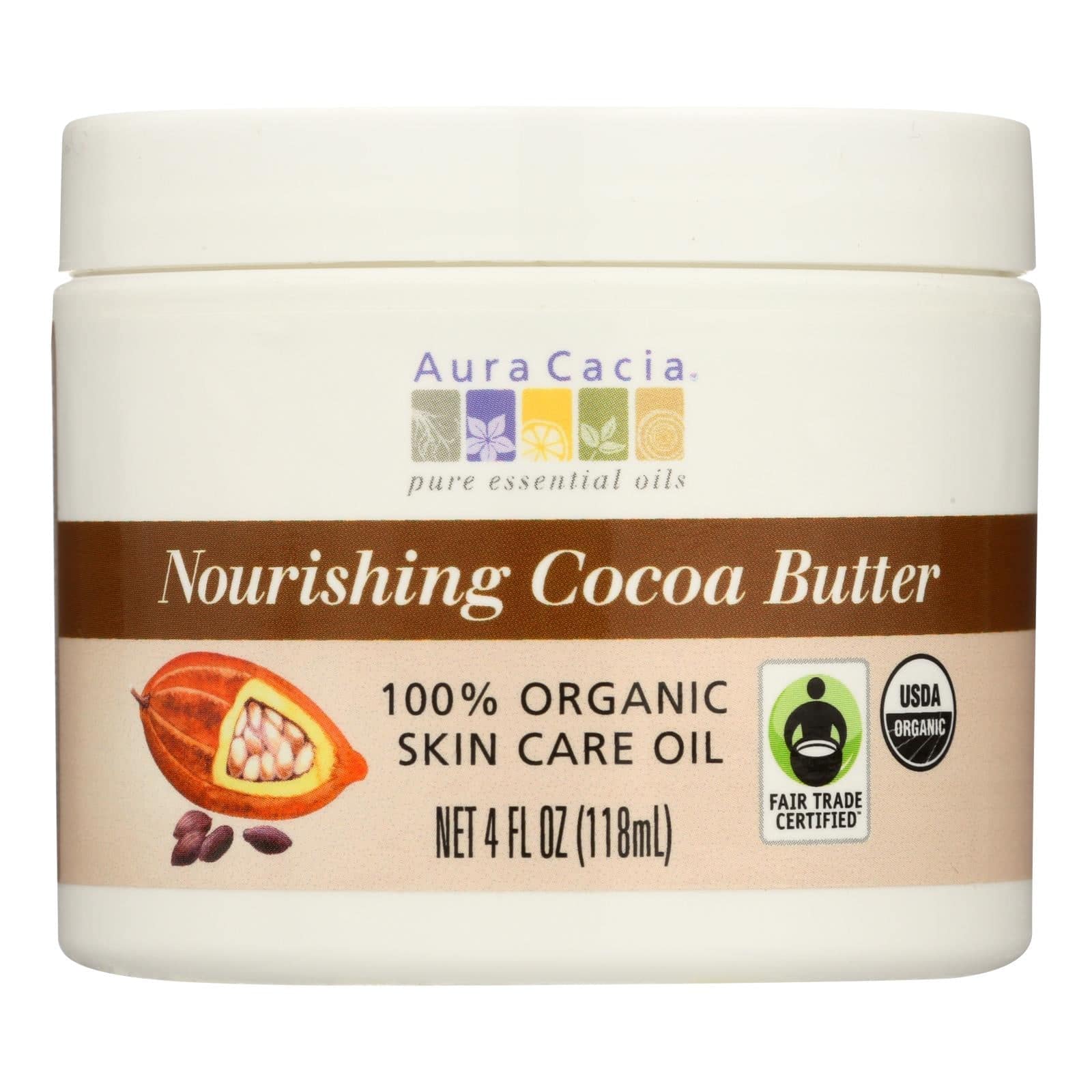 Aura Cacia - Organic Cocoa Butter - 4 Oz | OnlyNaturals.us