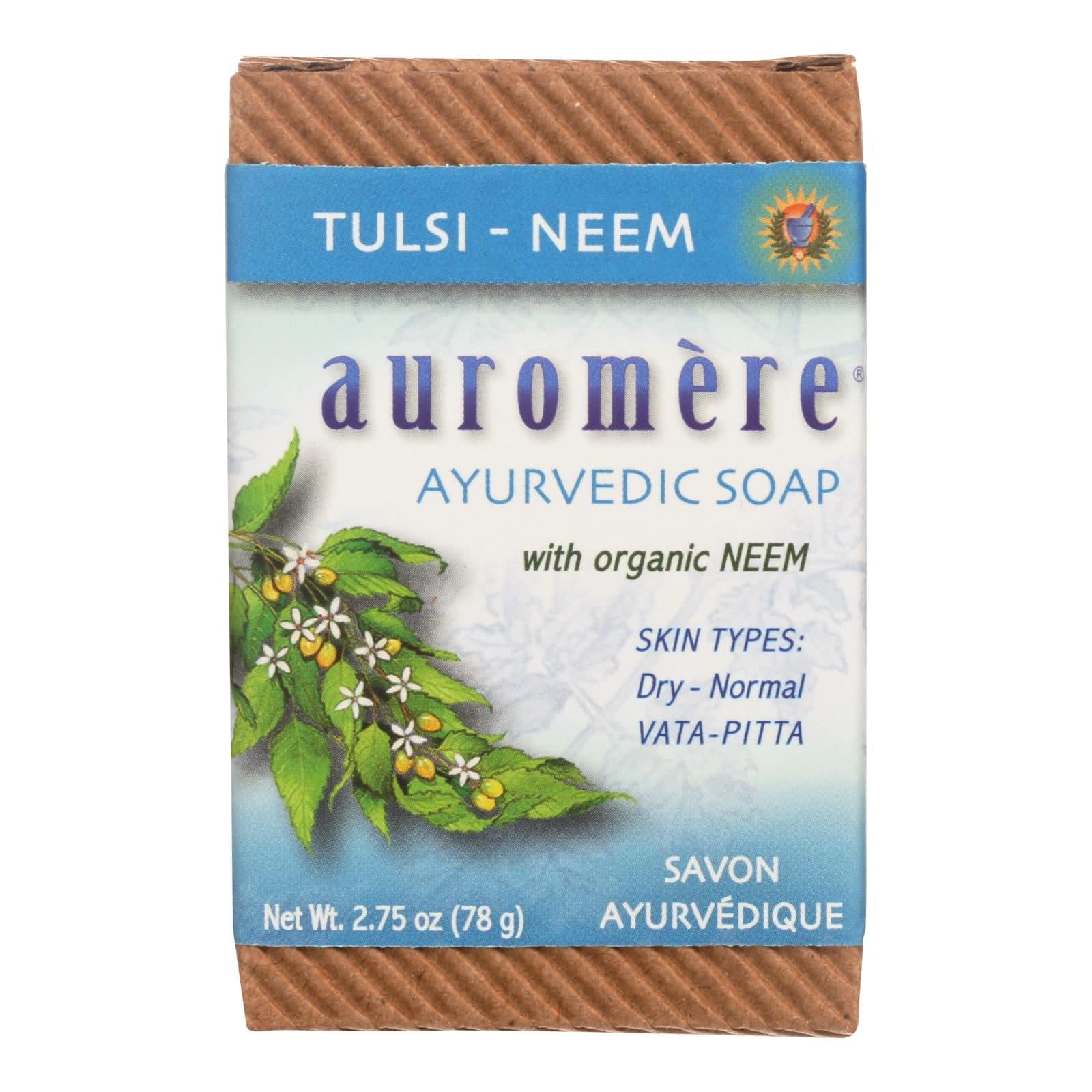 Auromere Ayurvedic Bar Soap Tulsi-neem - 2.75 Oz | OnlyNaturals.us