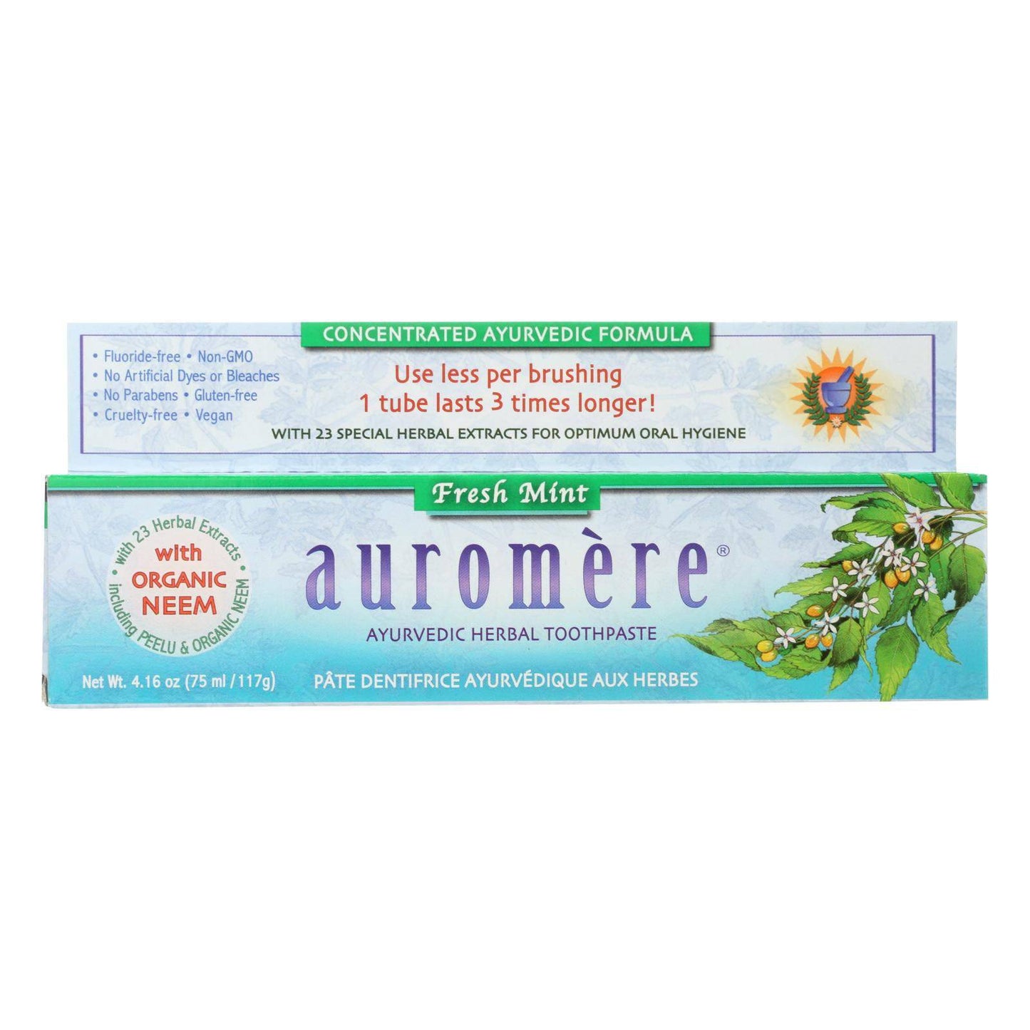 Buy Auromere Toothpaste - Fresh Mint - Case Of 1 - 4.16 Oz.  at OnlyNaturals.us