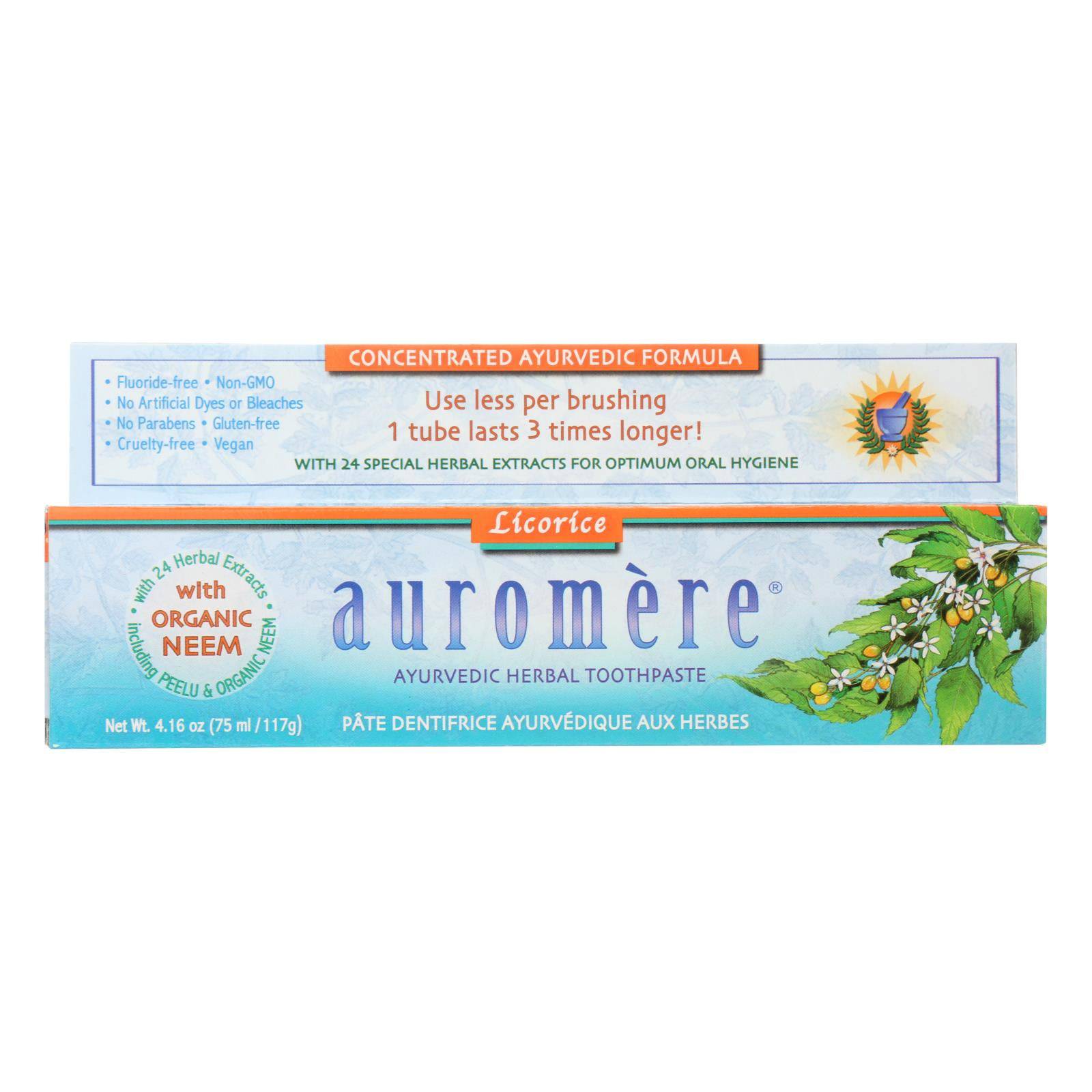 Auromere Toothpaste - Licorice - Case Of 1 - 4.16 Oz. | OnlyNaturals.us