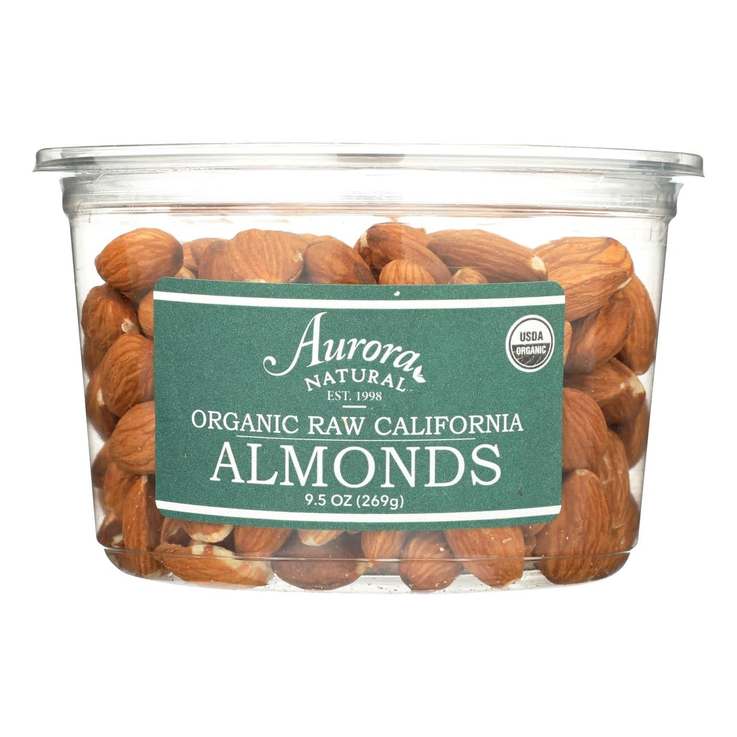 Aurora Natural Products - Organic Raw California Almonds - Case Of 12 - 9.5 Oz. | OnlyNaturals.us