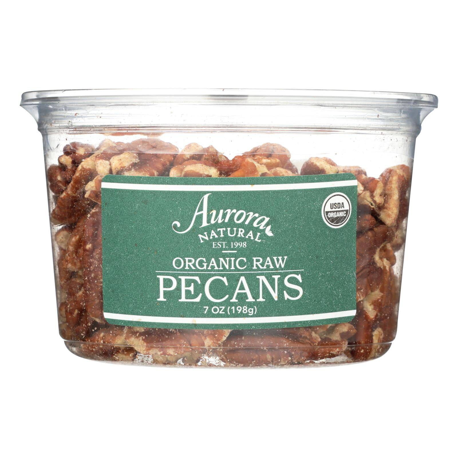 Aurora Natural Products - Organic Raw Pecans - Case Of 12 - 7 Oz. | OnlyNaturals.us