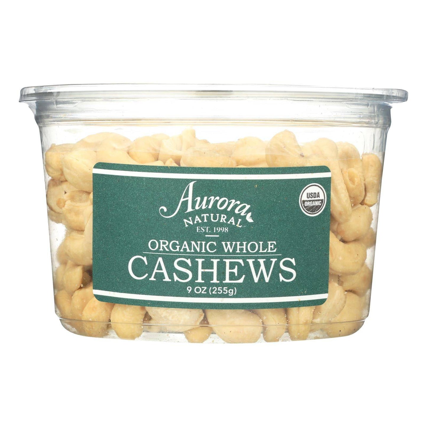 Aurora Natural Products - Organic Whole Cashews - Case Of 12 - 9 Oz. | OnlyNaturals.us