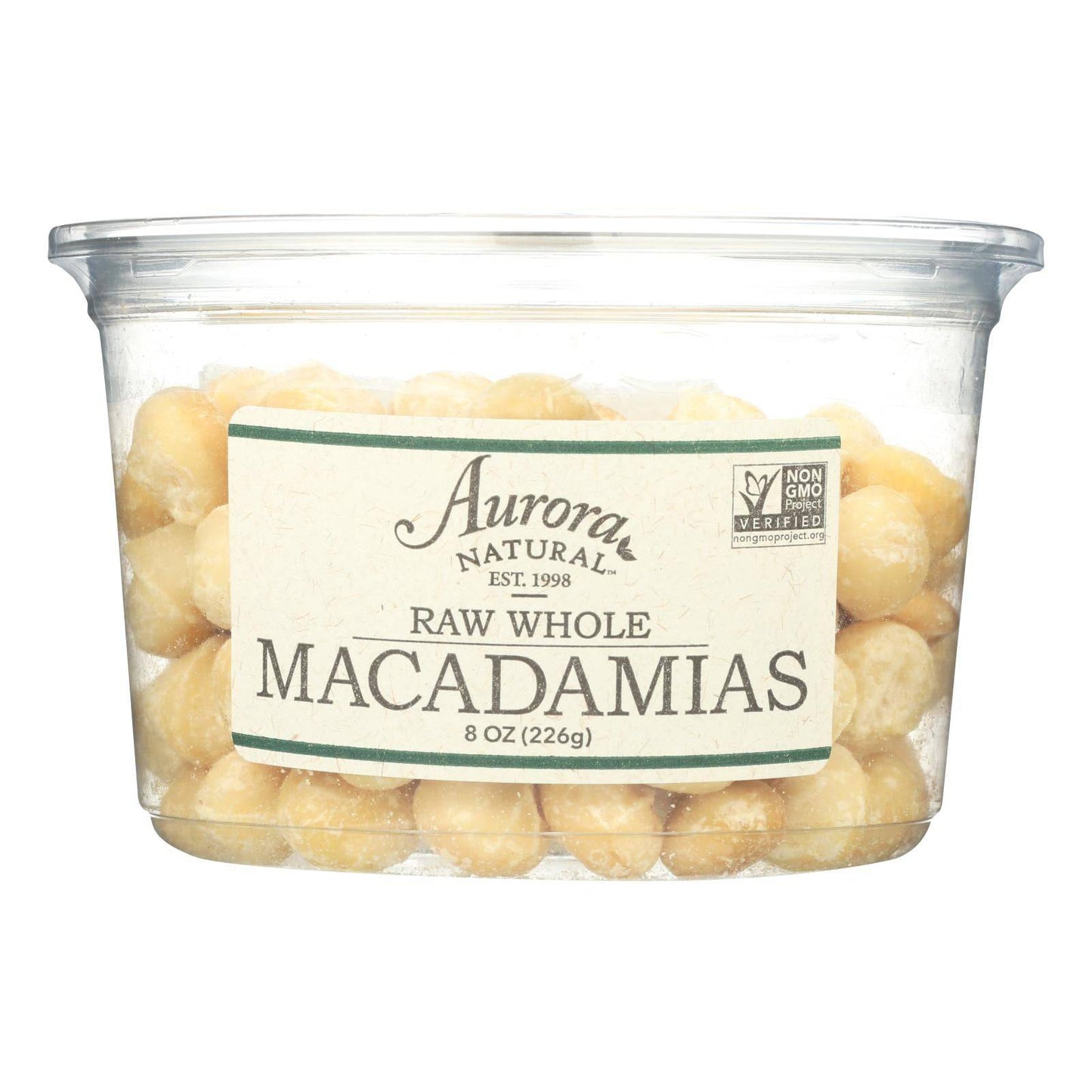 Aurora Natural Products - Raw Whole Macadamias - Case Of 12 - 8 Oz. | OnlyNaturals.us