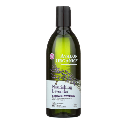 Avalon Organics Bath And Shower Gel Lavender - 12 Fl Oz | OnlyNaturals.us