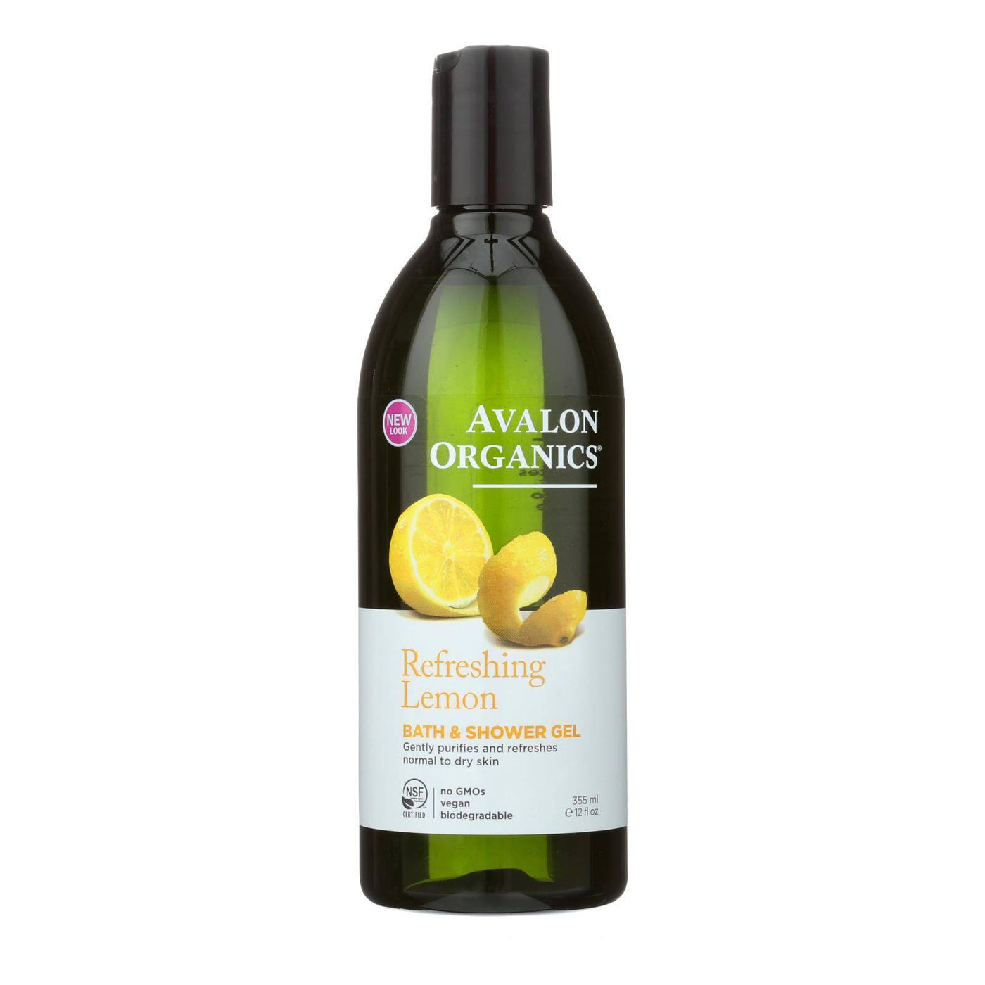 Avalon Organics Bath And Shower Gel Lemon - 12 Fl Oz | OnlyNaturals.us