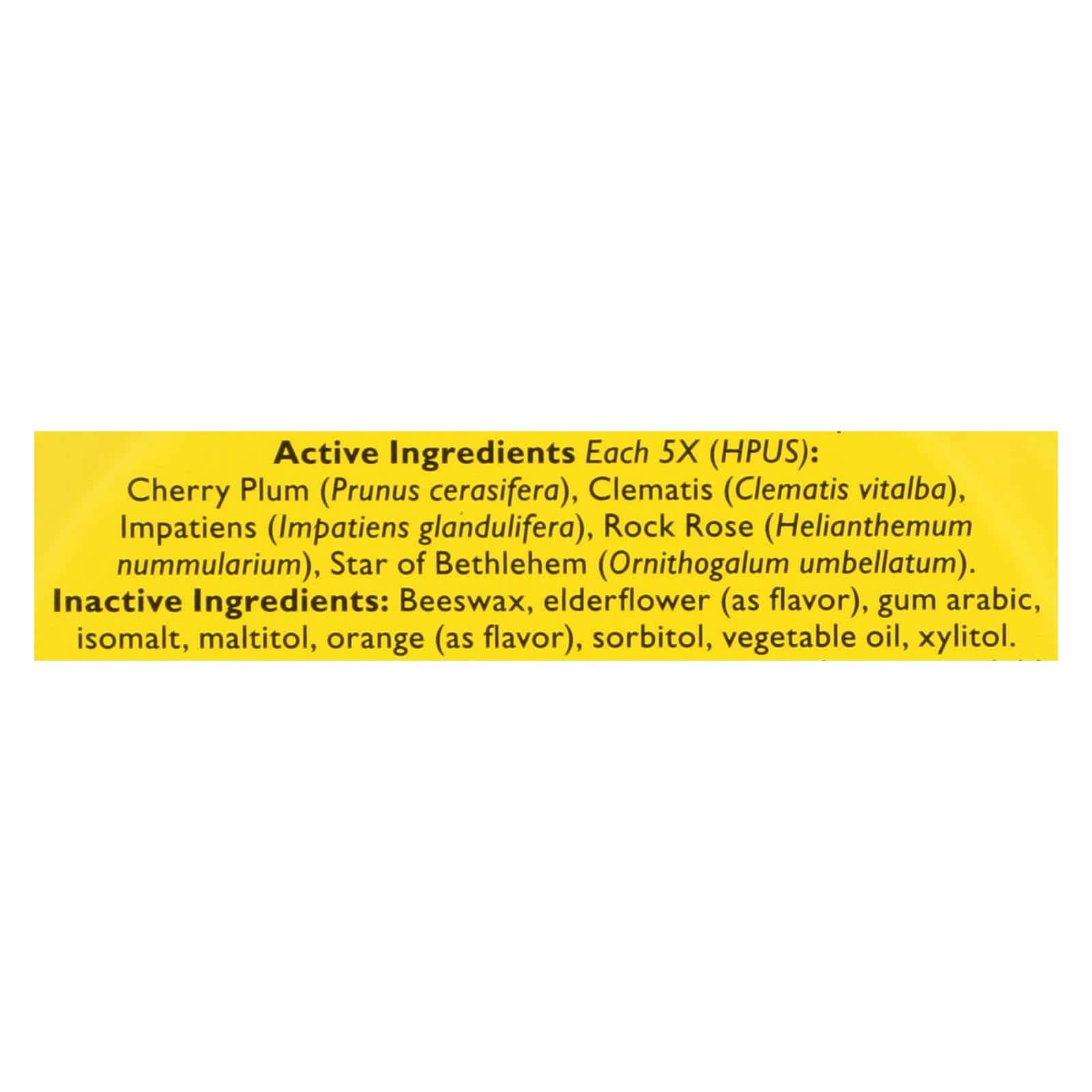 Bach Flower Remedies Rescue Remedy Pastilles Orange Elderflower - 1.7 Oz - Case Of 12 | OnlyNaturals.us